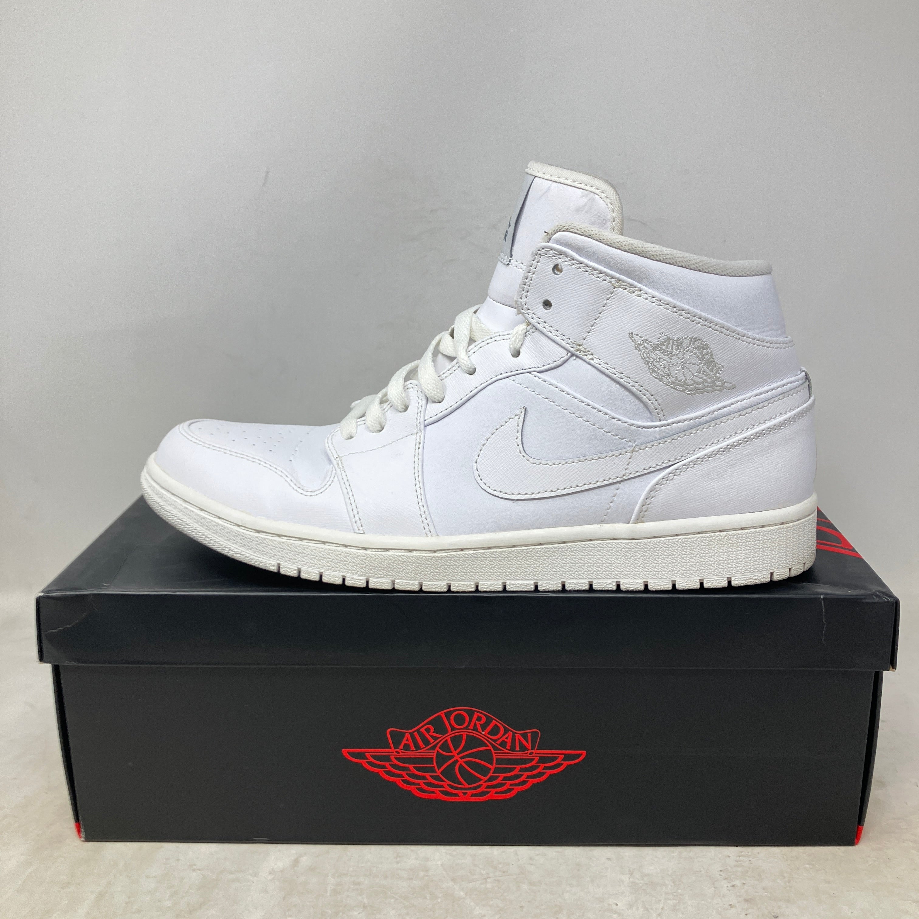 Jordan 1 Mid Triple White (2018)