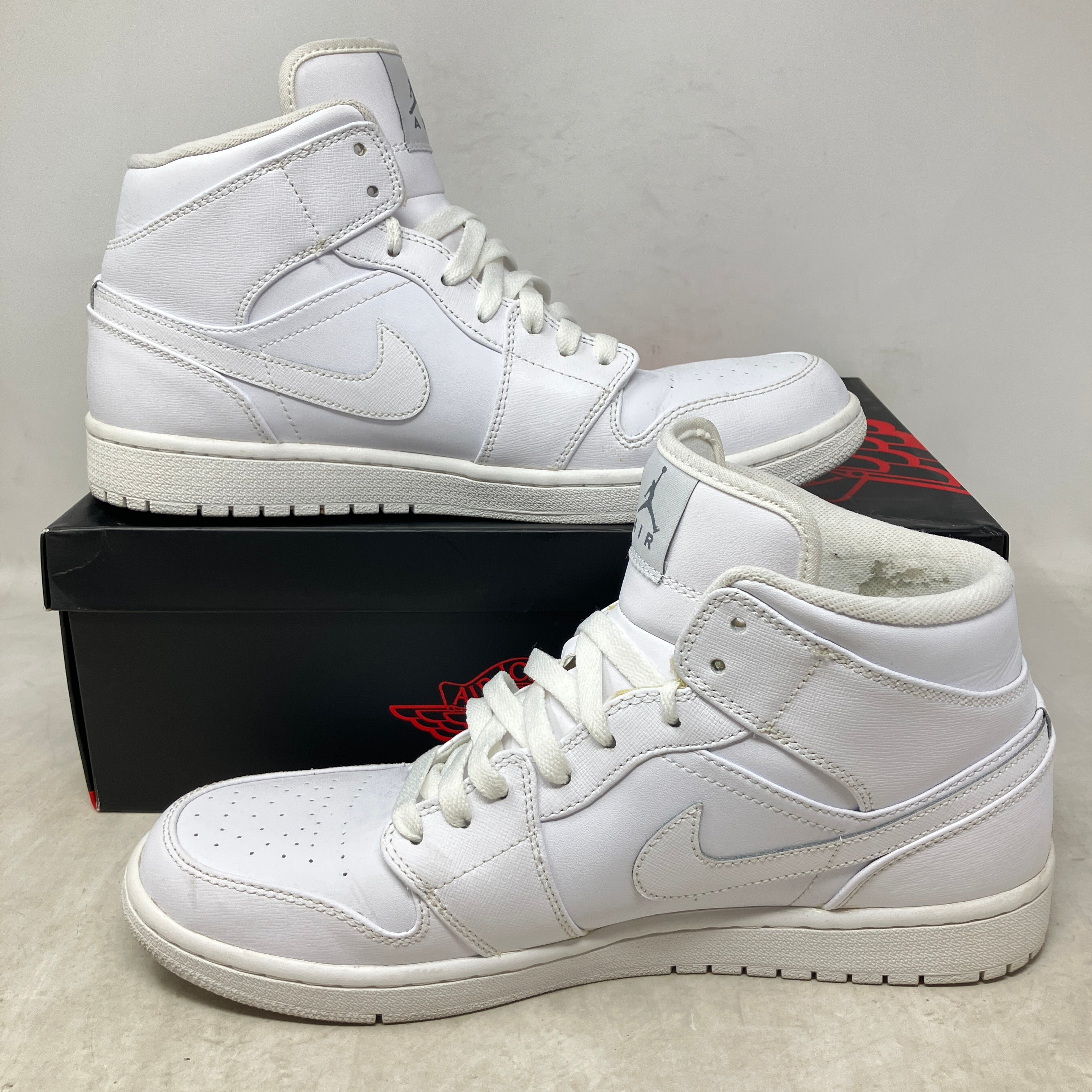Jordan 1 Mid Triple White (2018)