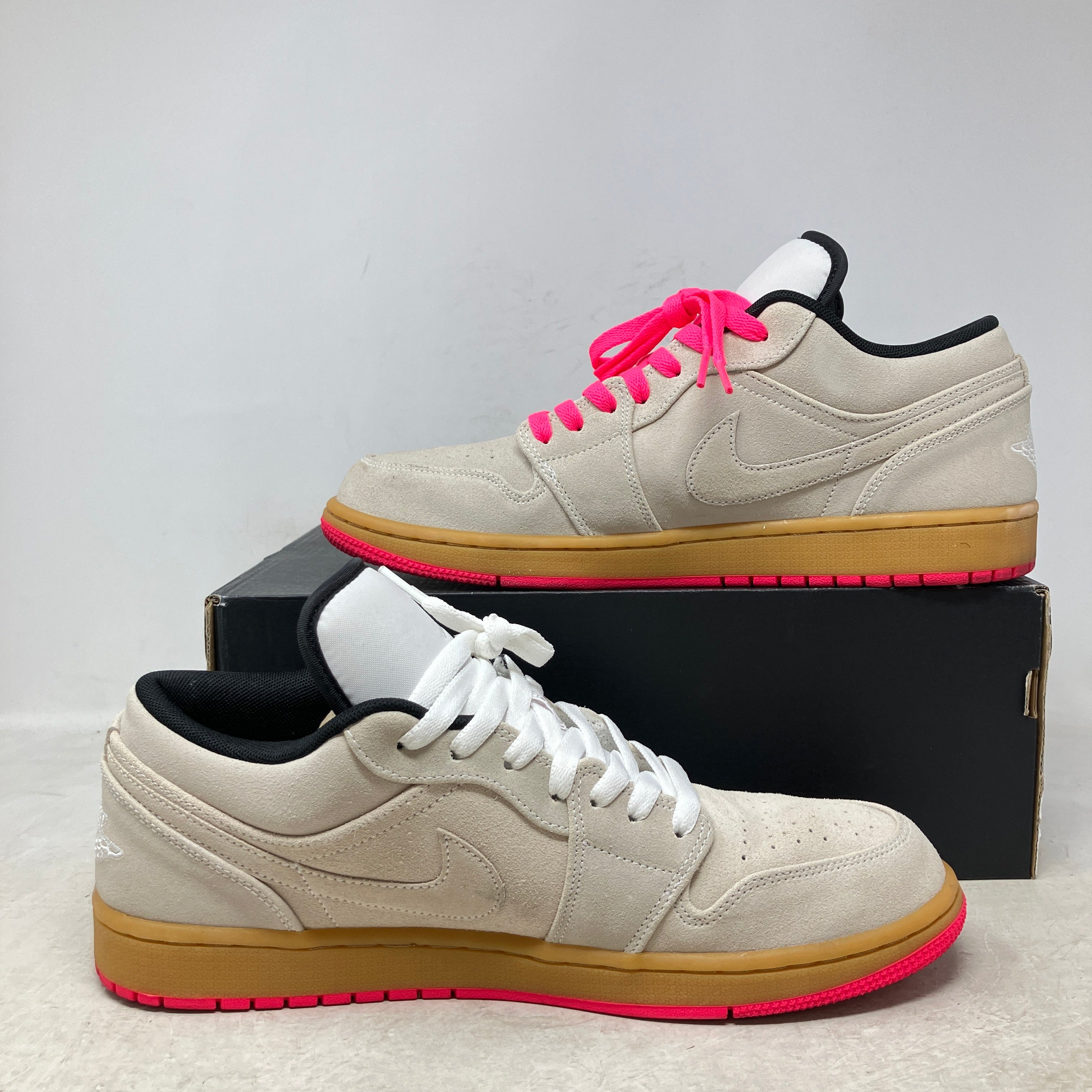 Jordan 1 Low White Gum Hyper Pink