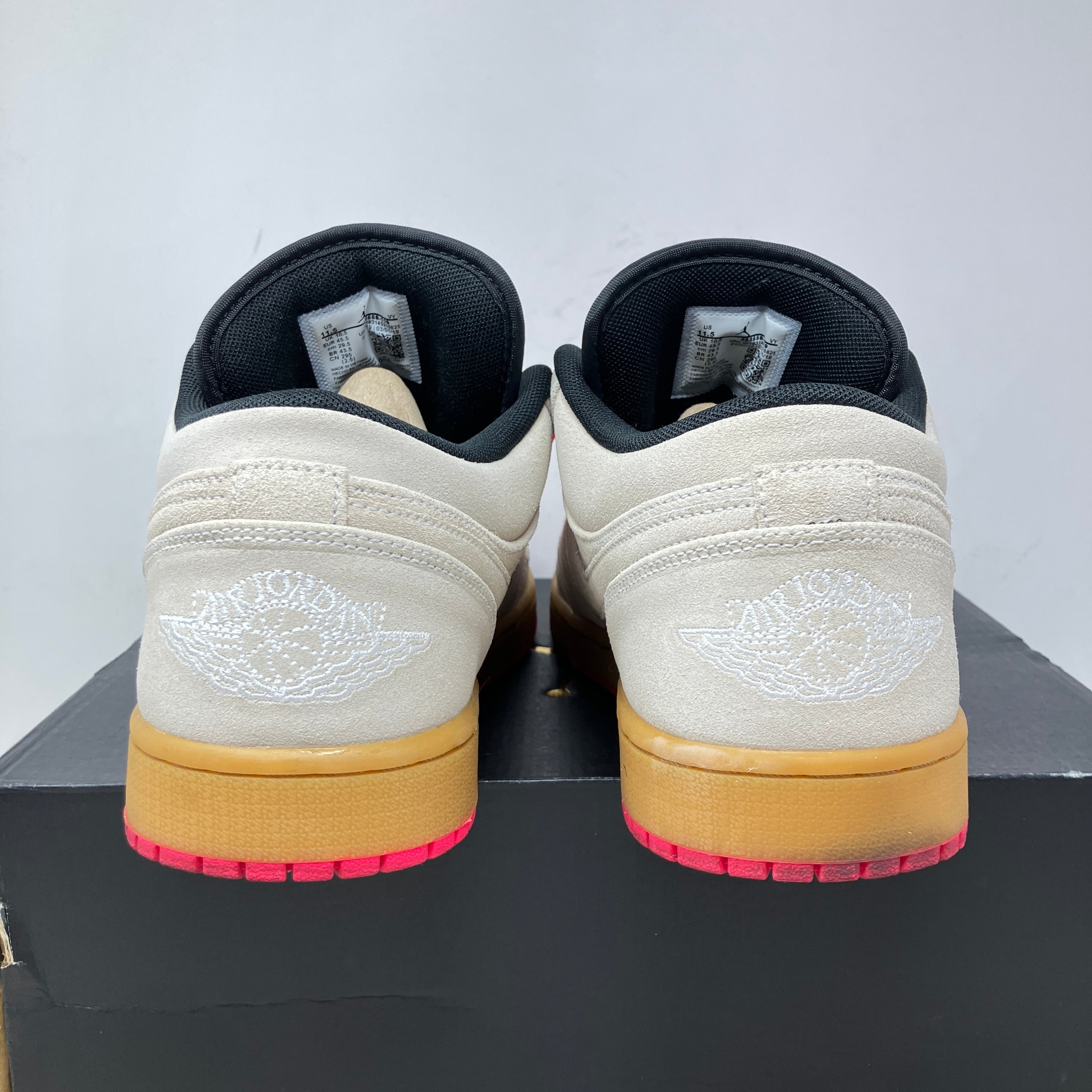 Jordan 1 Low White Gum Hyper Pink