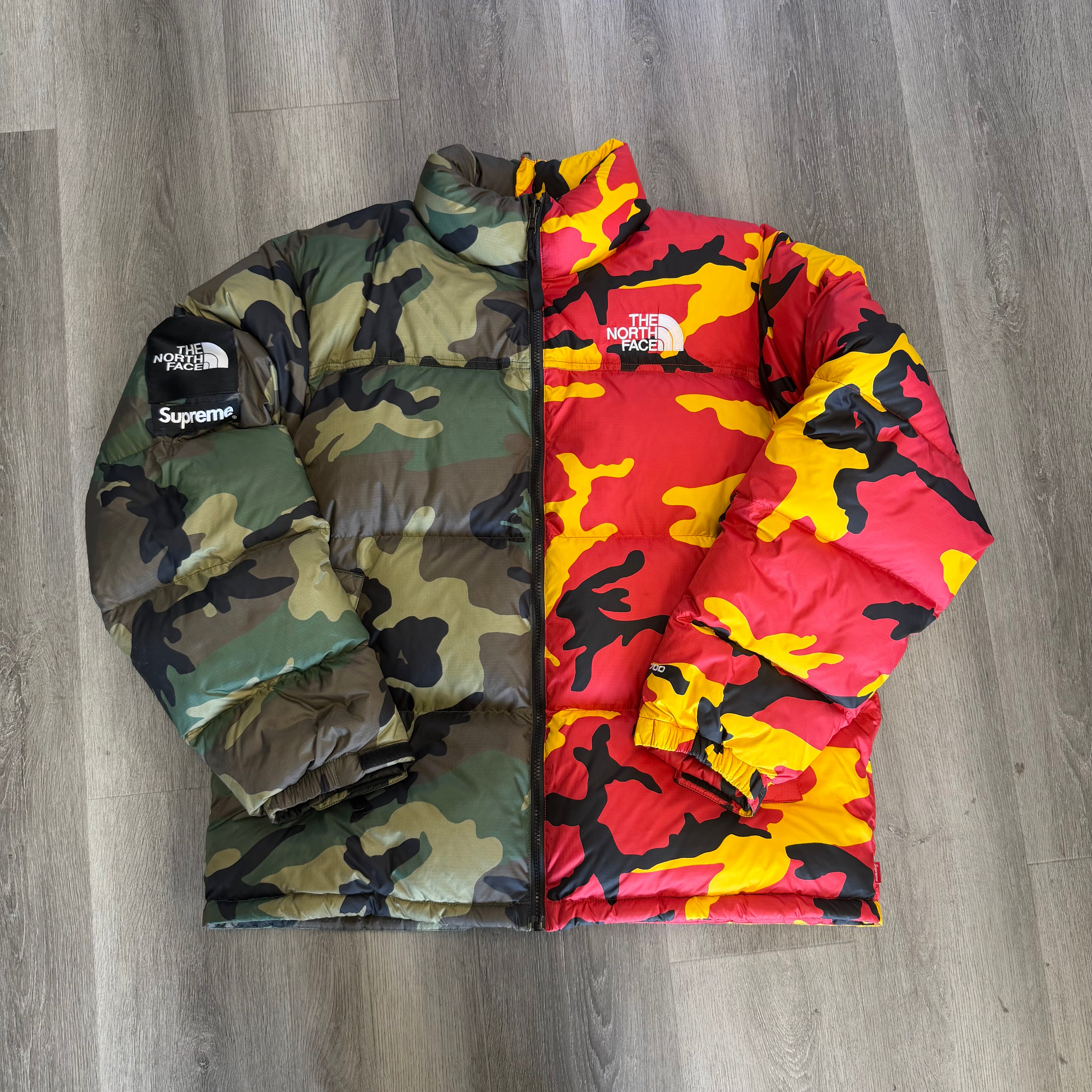 Supreme The North Face Split Nuptse Jacket Camo