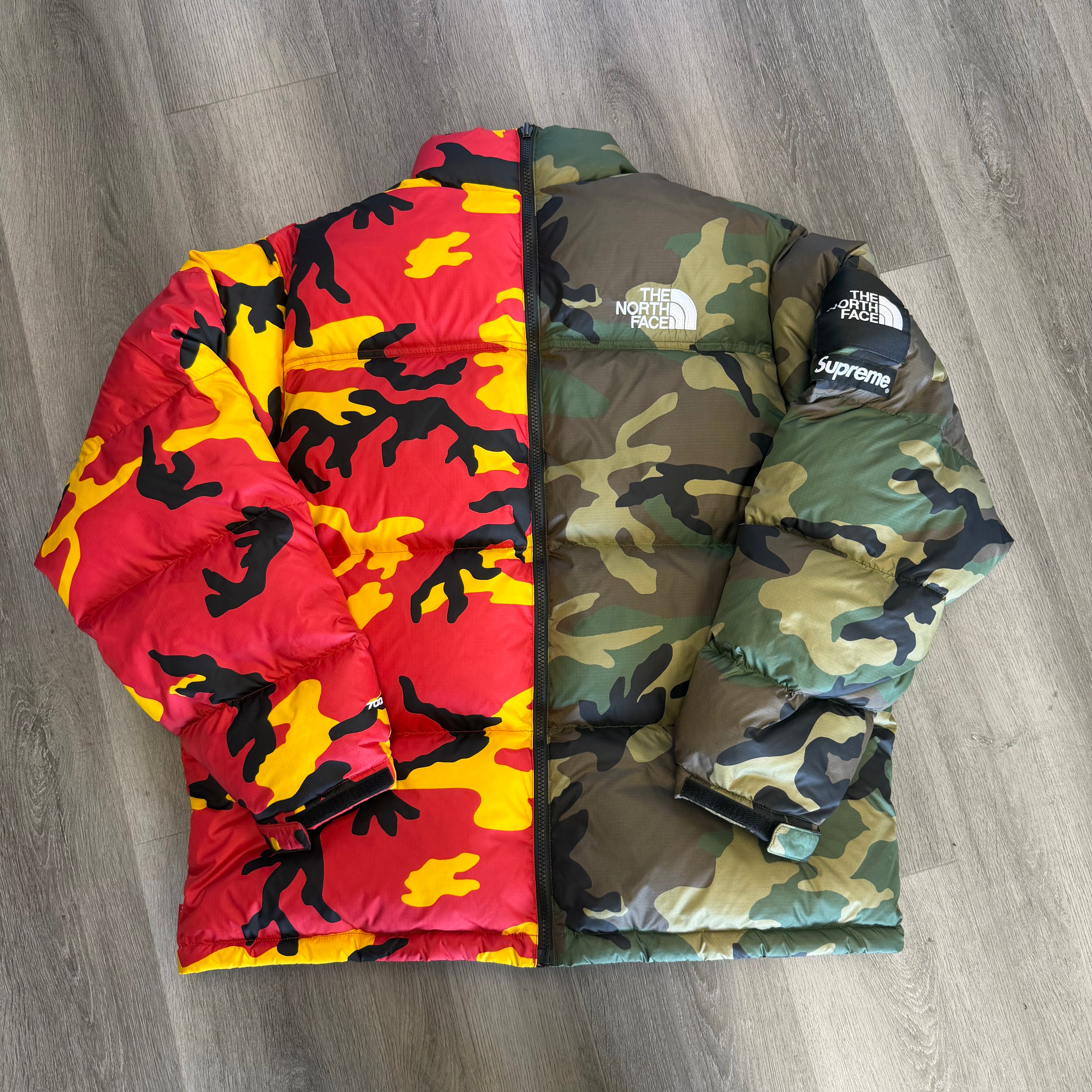 Supreme The North Face Split Nuptse Jacket Camo