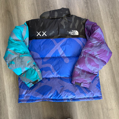 KAWS x The North Face Retro 1996 Jacket Monterey Blue Nuptse Print