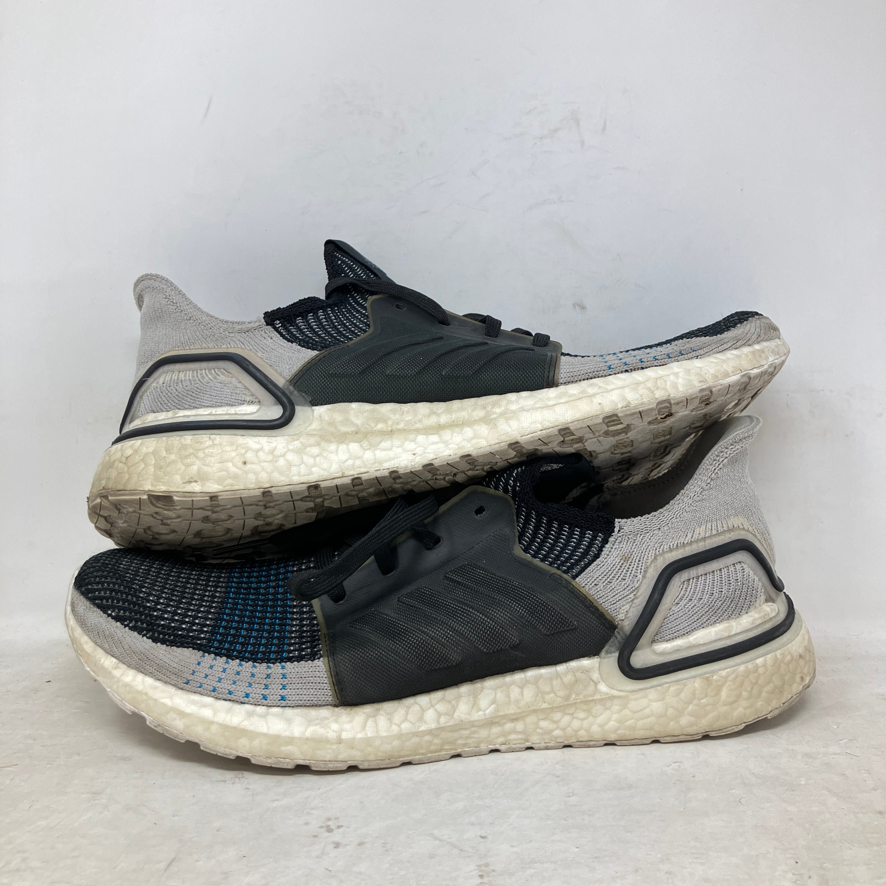adidas Ultra Boost 19 Core Black Grey Six Shock Cyan