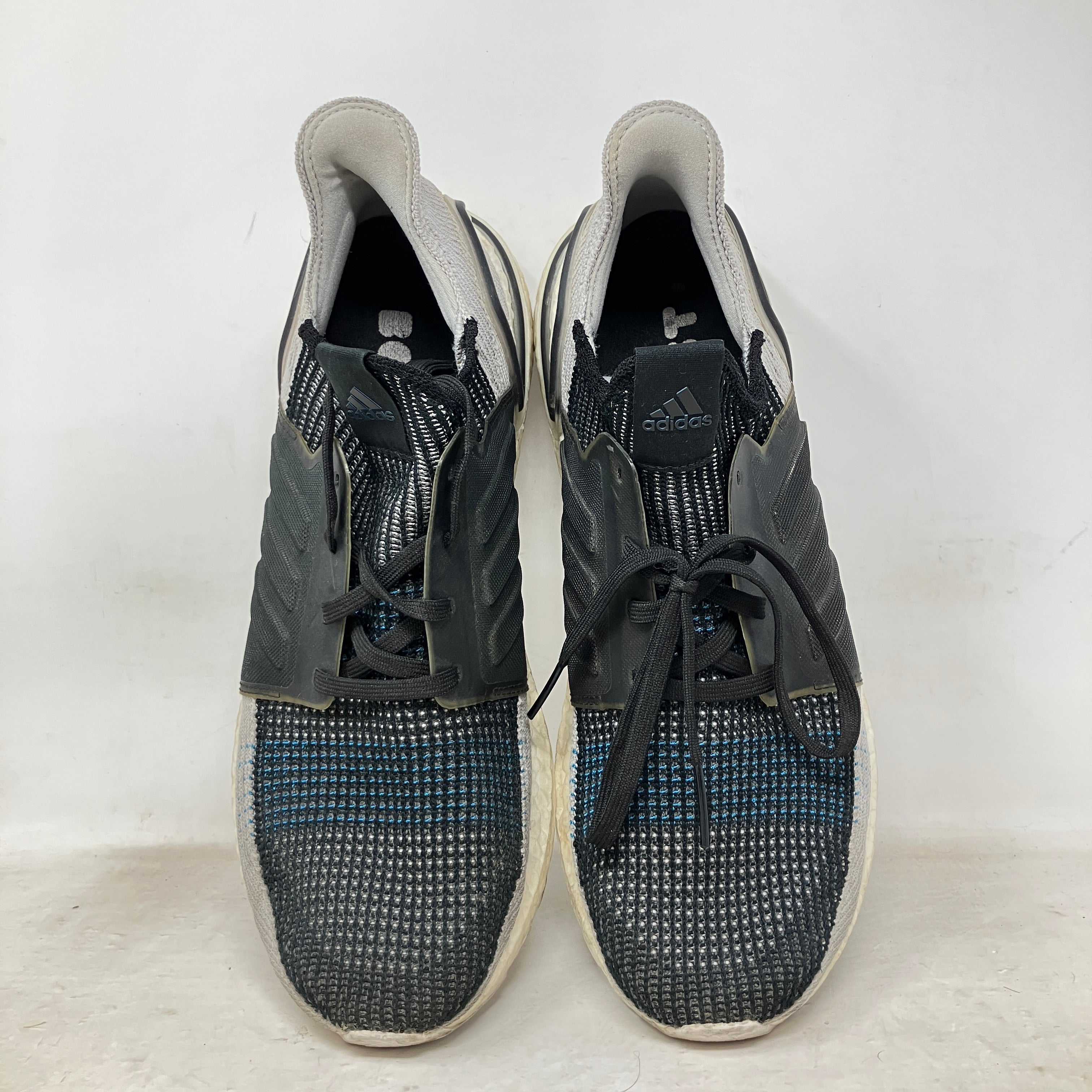 adidas Ultra Boost 19 Core Black Grey Six Shock Cyan