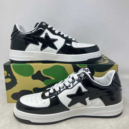 A Bathing Ape Bape Sta Patent Leather Black White