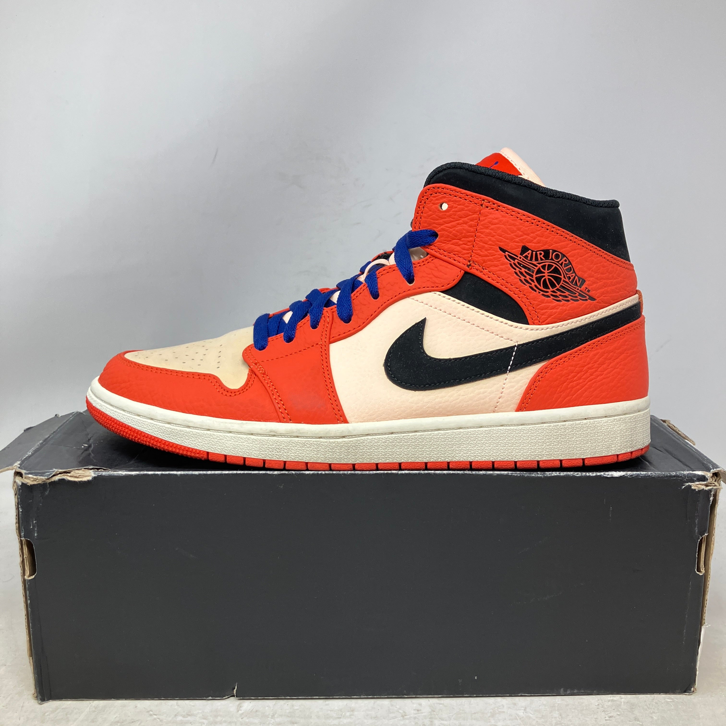 Jordan 1 Mid Team Orange Black