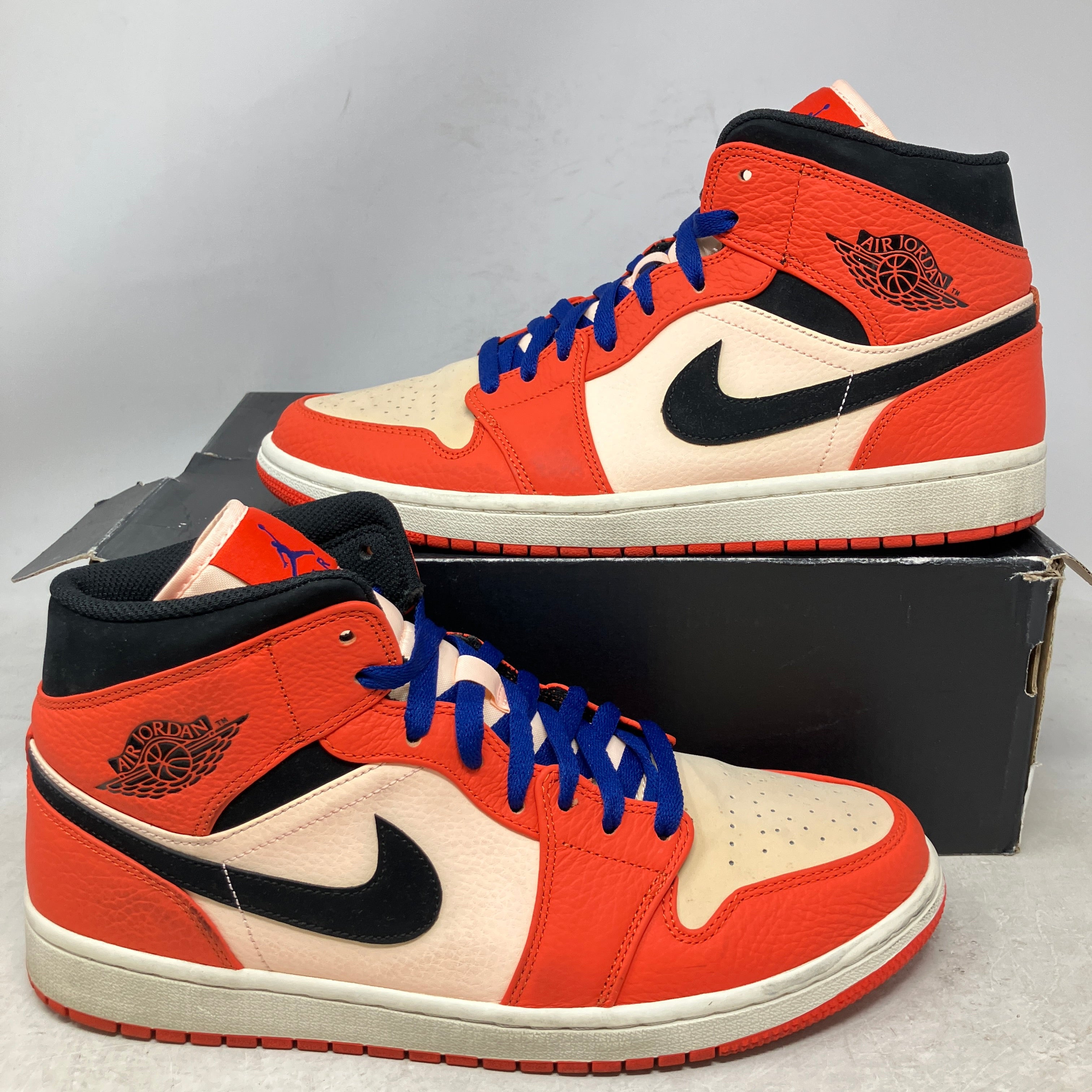 Jordan 1 Mid Team Orange Black