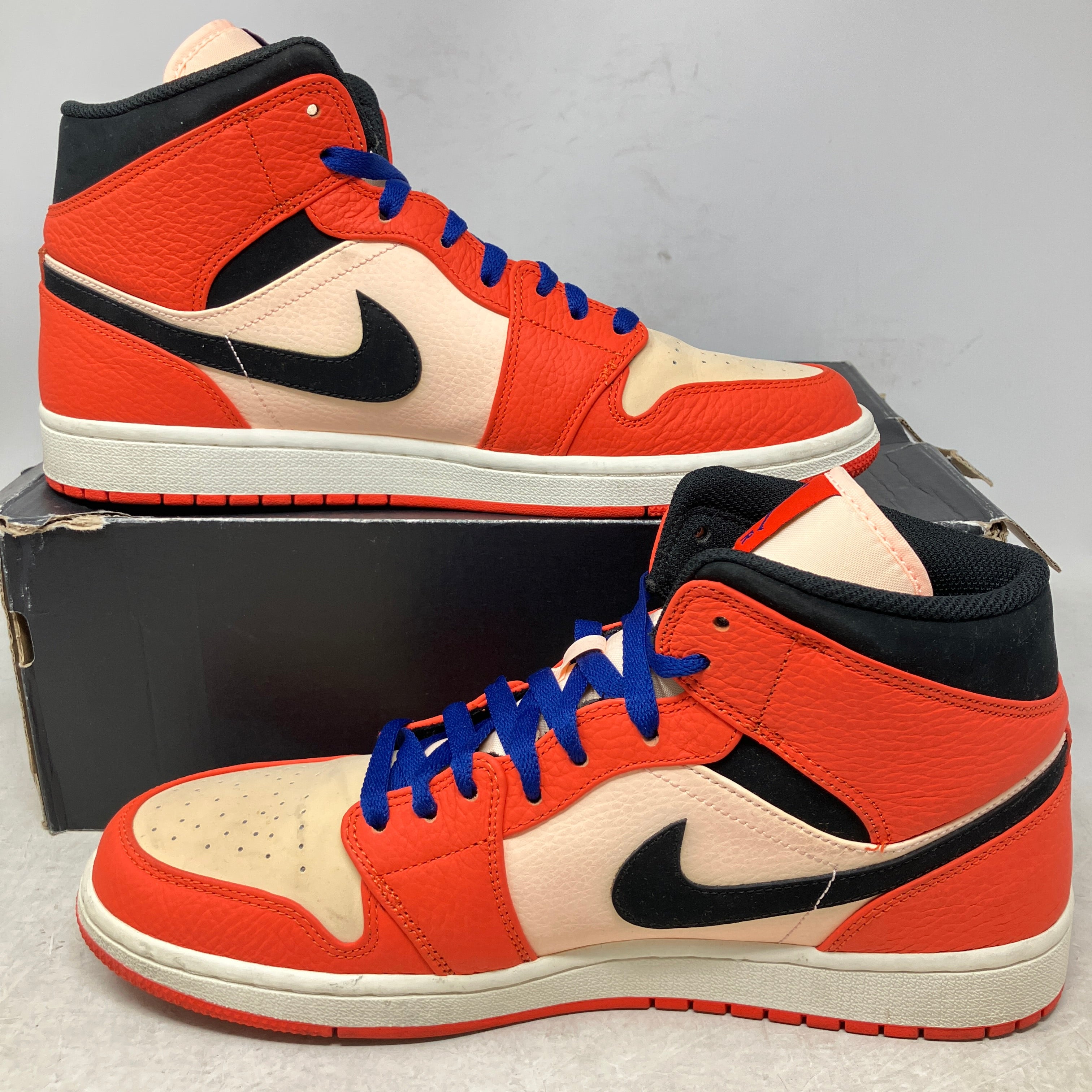 Jordan 1 Mid Team Orange Black