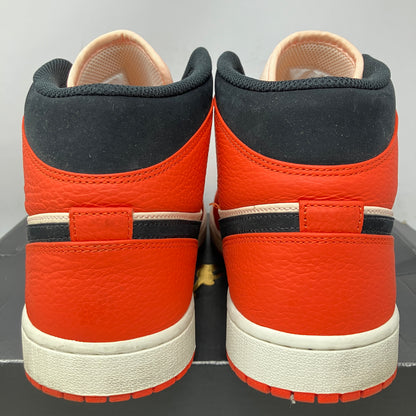 Jordan 1 Mid Team Orange Black