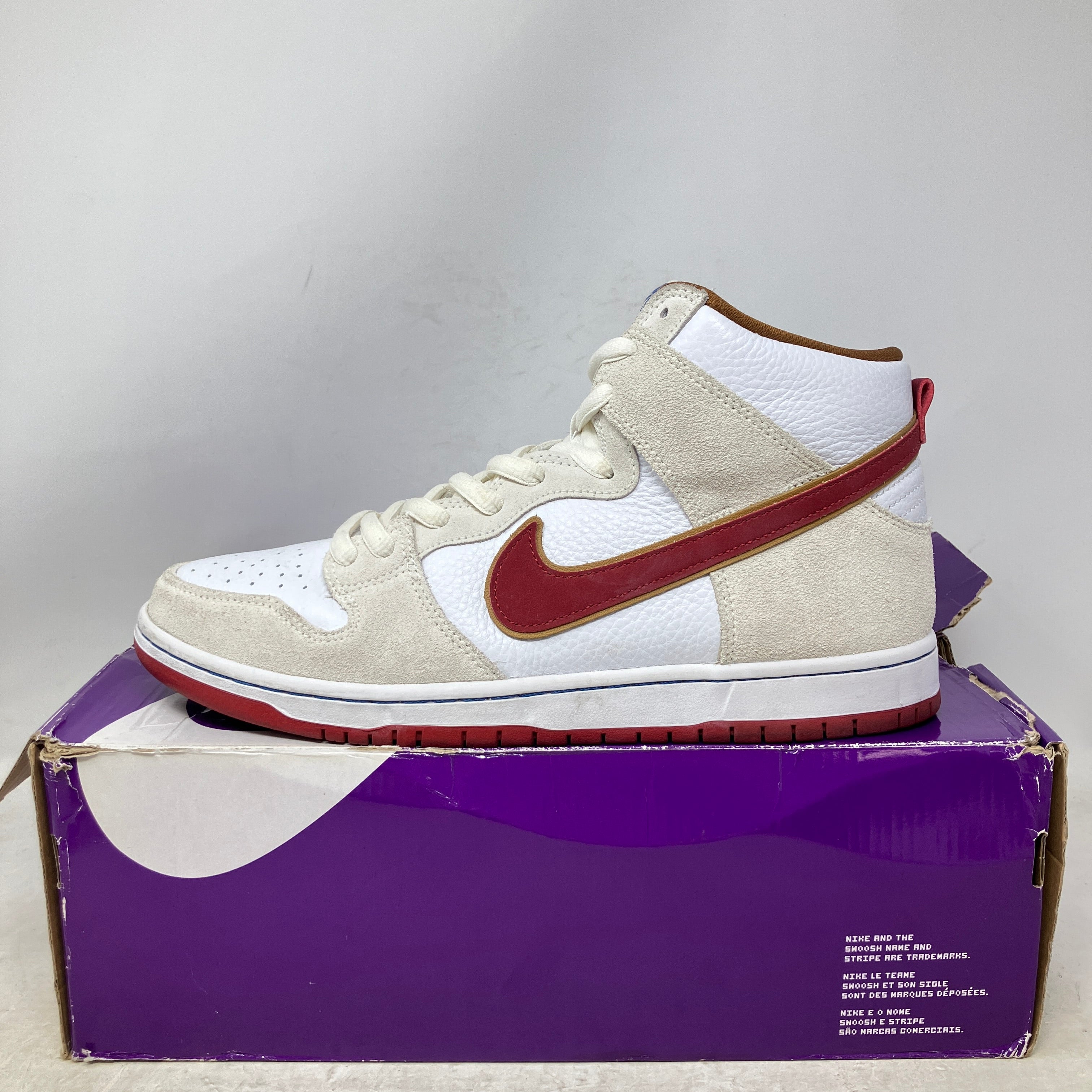 Nike SB Dunk High Sail Bright Crimson