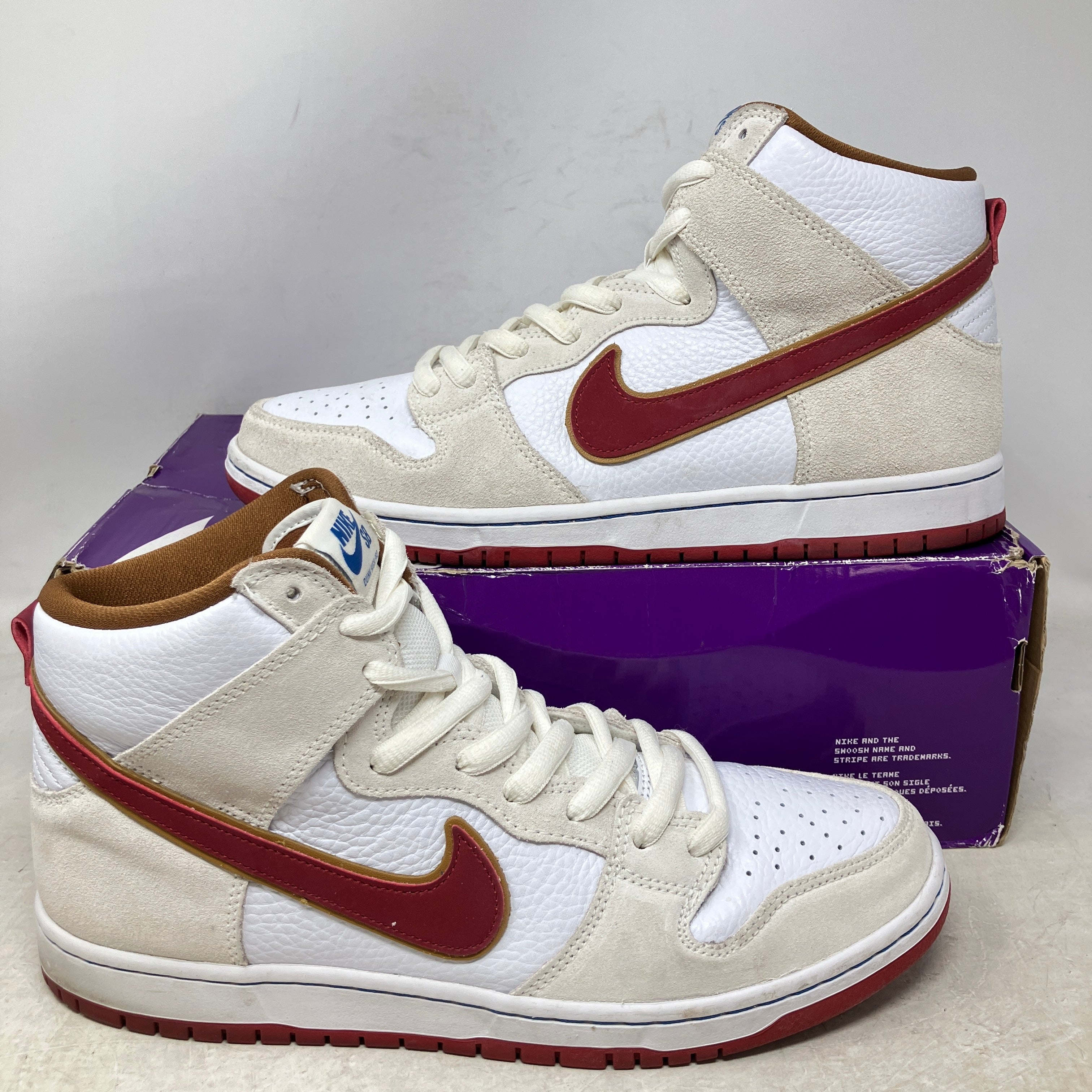 Nike SB Dunk High Sail Bright Crimson