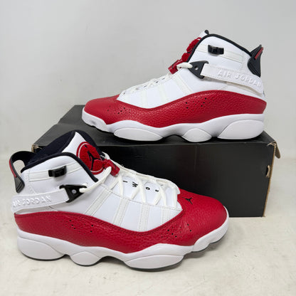 Jordan 6 Rings White University Red