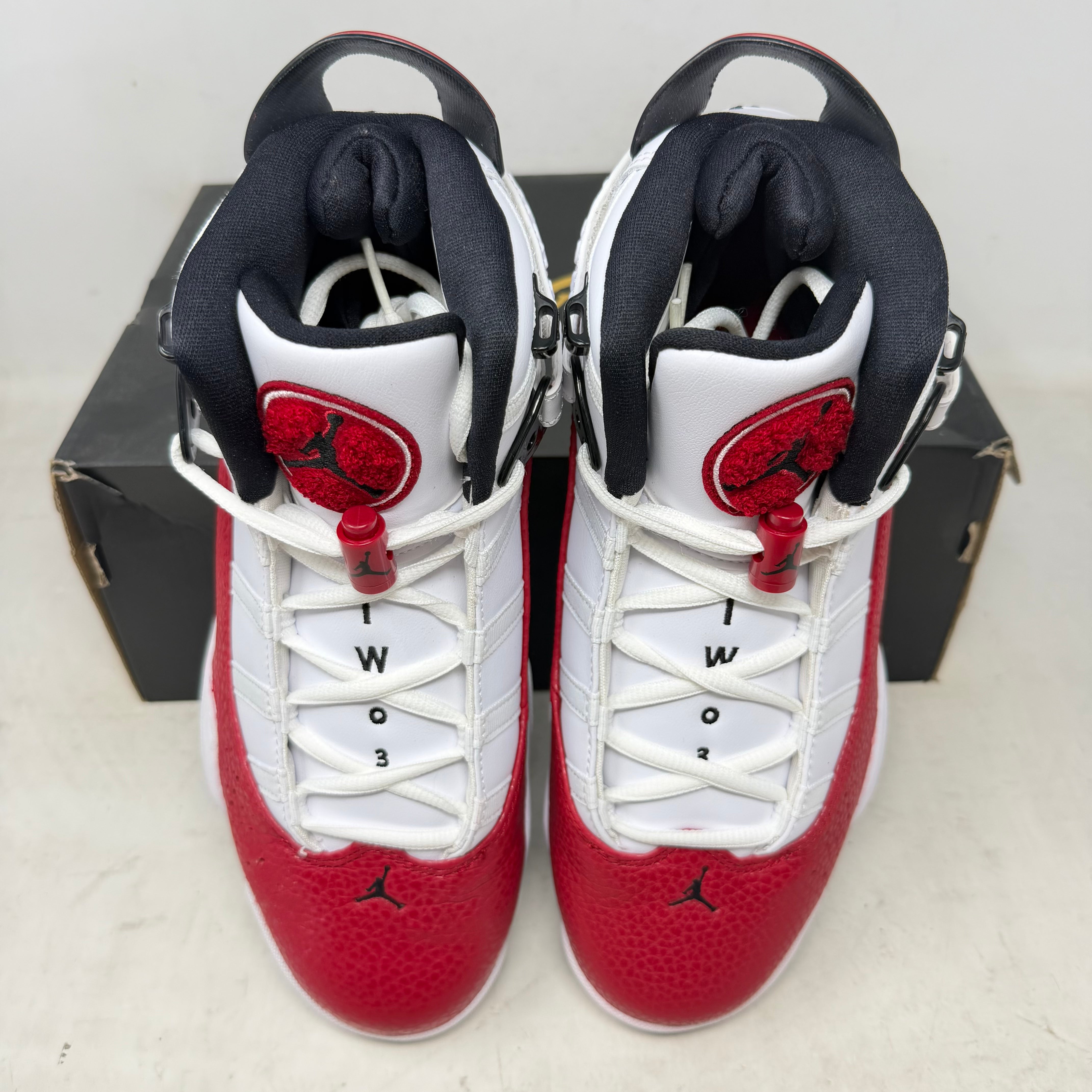 Jordan 6 Rings White University Red