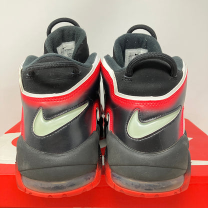 Nike Air More Uptempo Black White Laser Crimson
