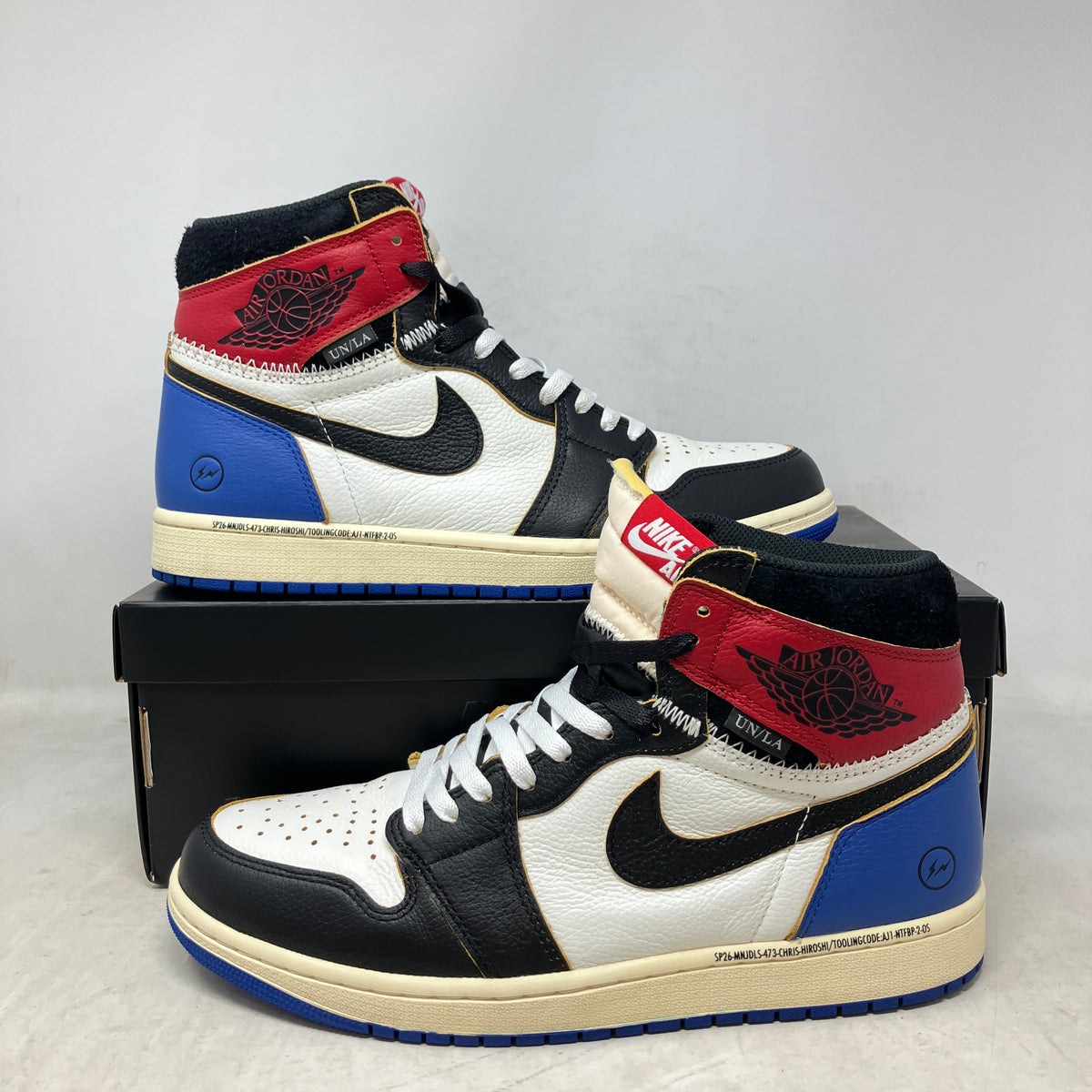 Jordan 1 Retro High OG SP Fragment x Union LA Varsity Red Sport Royal