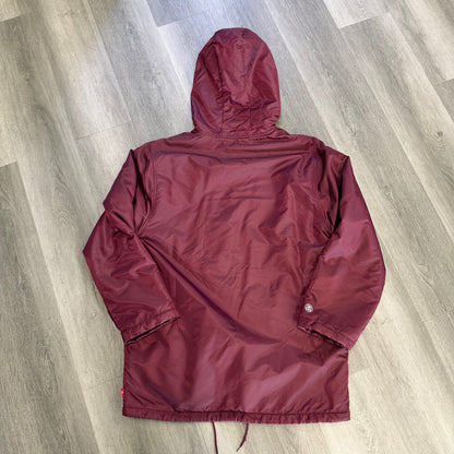 Stussy Trench Coat Fleece Lined Maroon