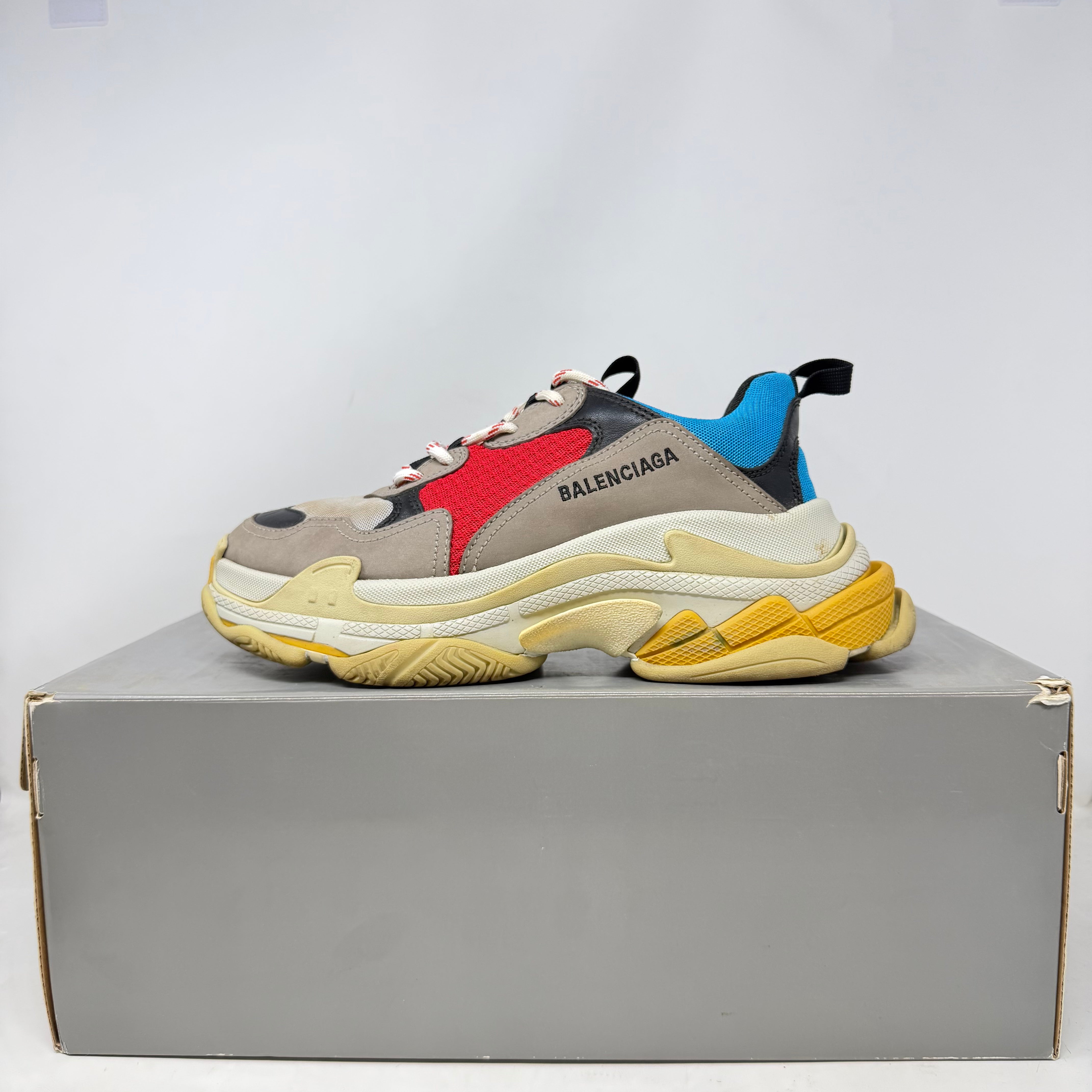 Balenciaga Triple S Grey Red Blue (Women's)