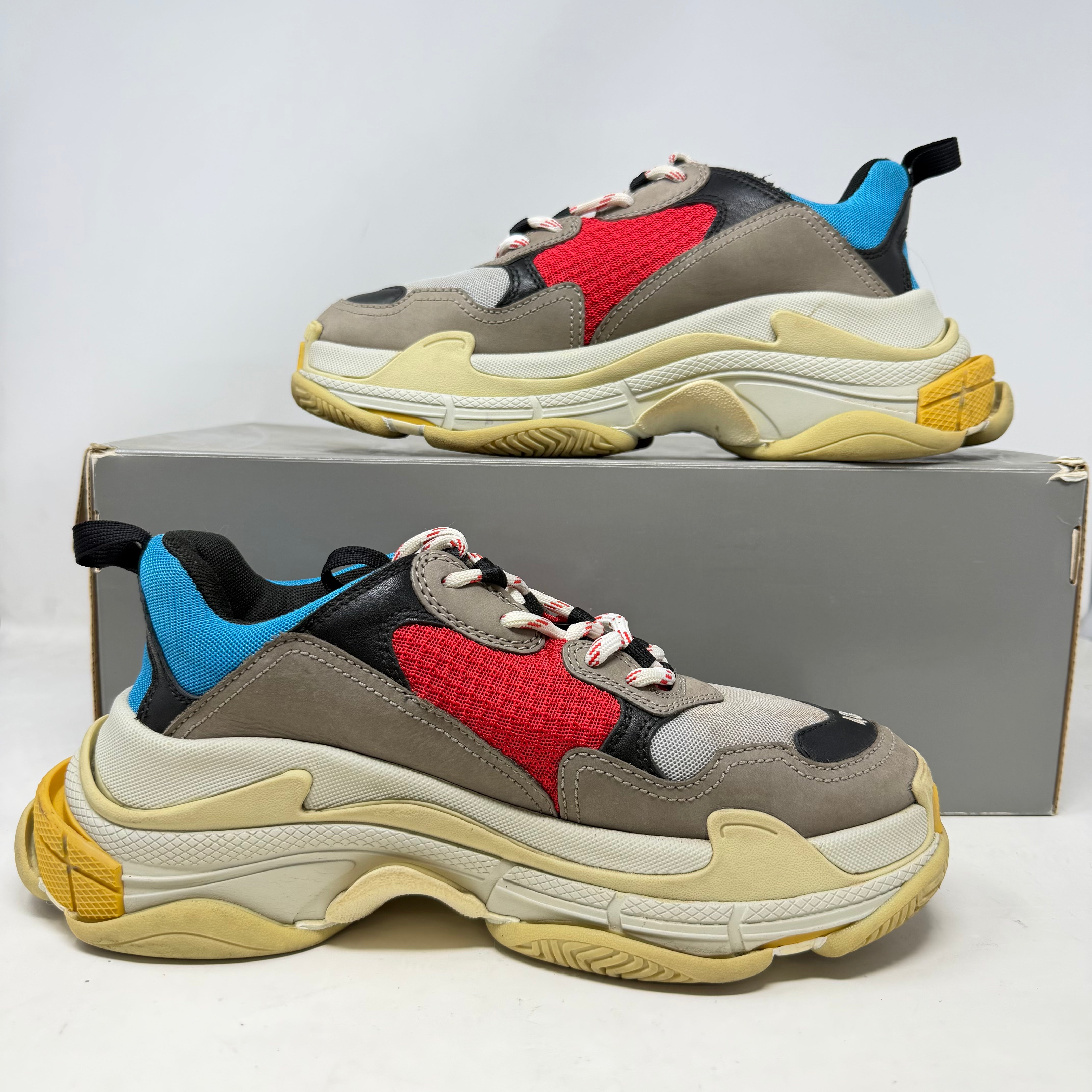 Balenciaga Triple S Grey Red Blue (Women's)