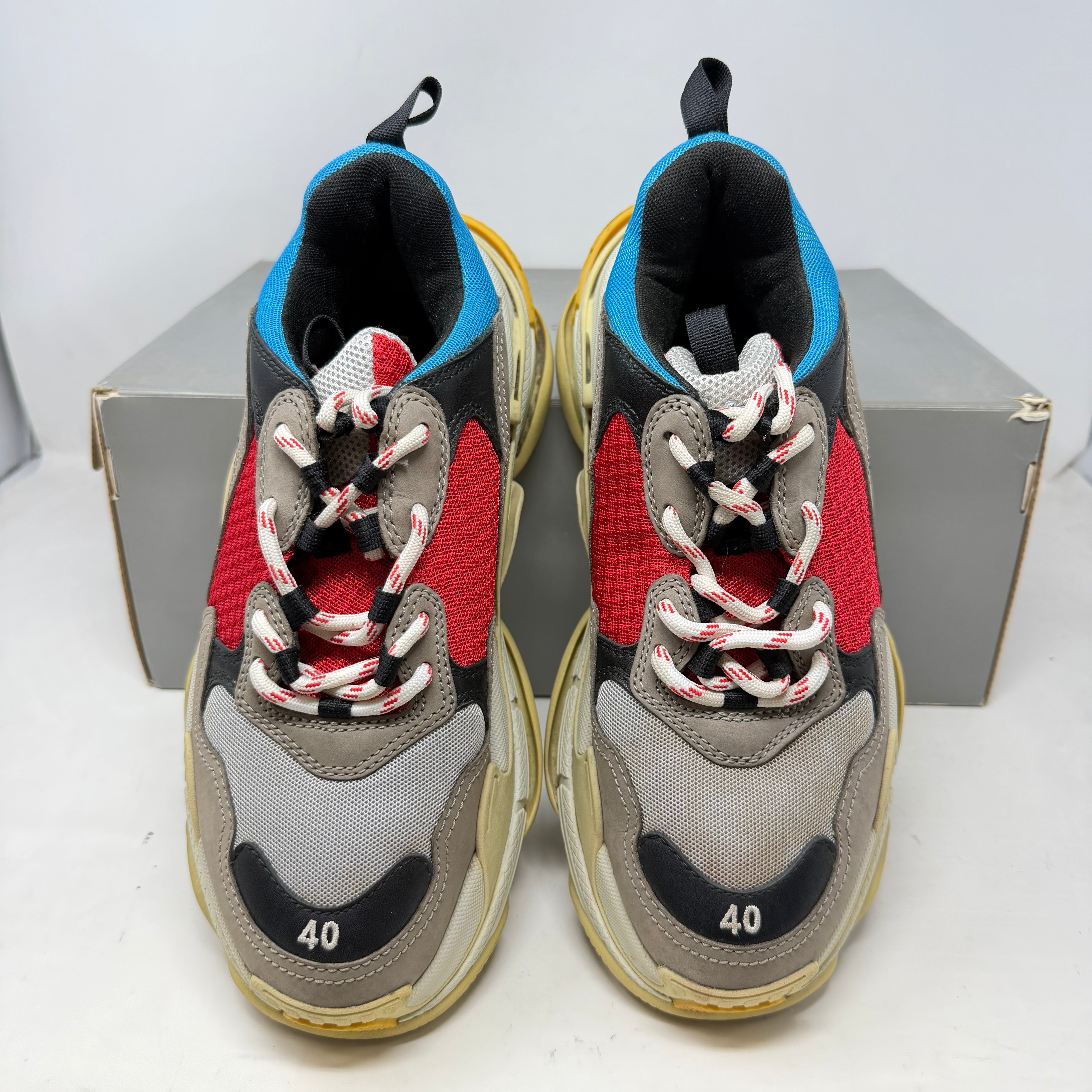 Balenciaga Triple S Grey Red Blue (Women's)