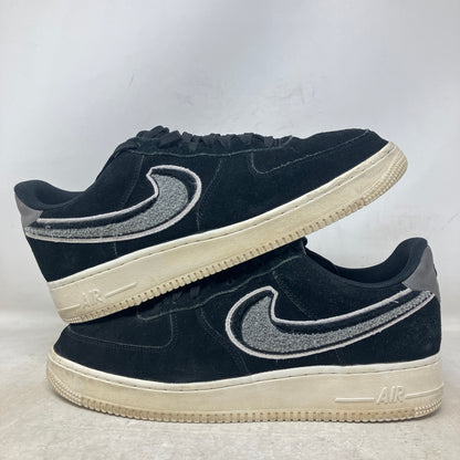 Nike Air Force 1 Low 3D Chenille Swoosh Black Cool Grey