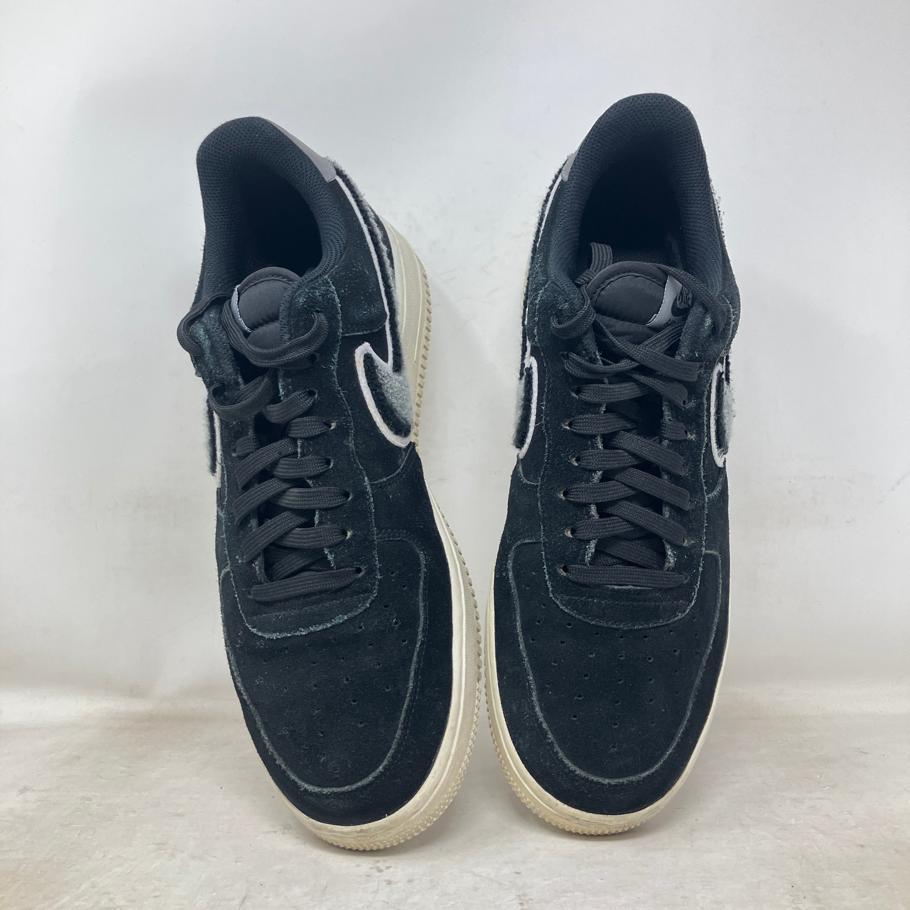 Nike Air Force 1 Low 3D Chenille Swoosh Black Cool Grey