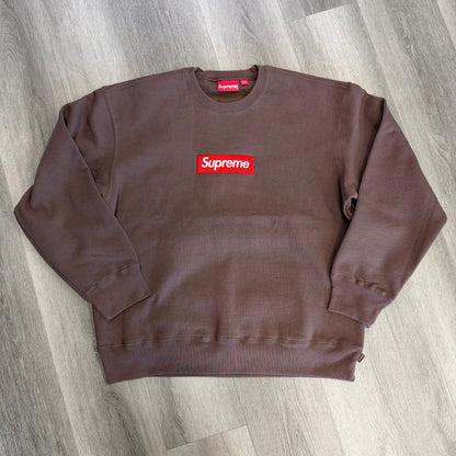 Supreme Box Logo Crewneck (FW22) Brown