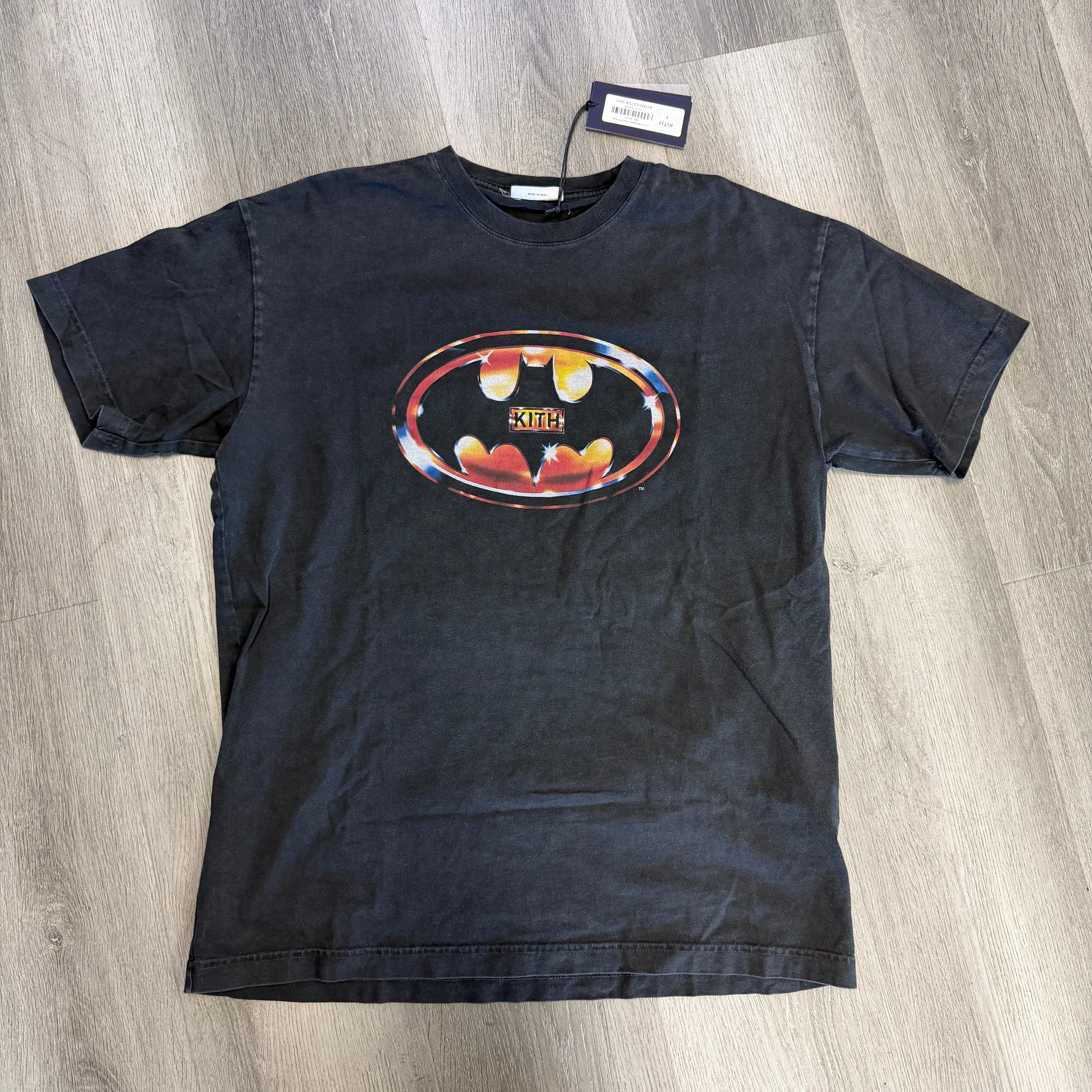Kith x Batman Logo Vintage Tee Black