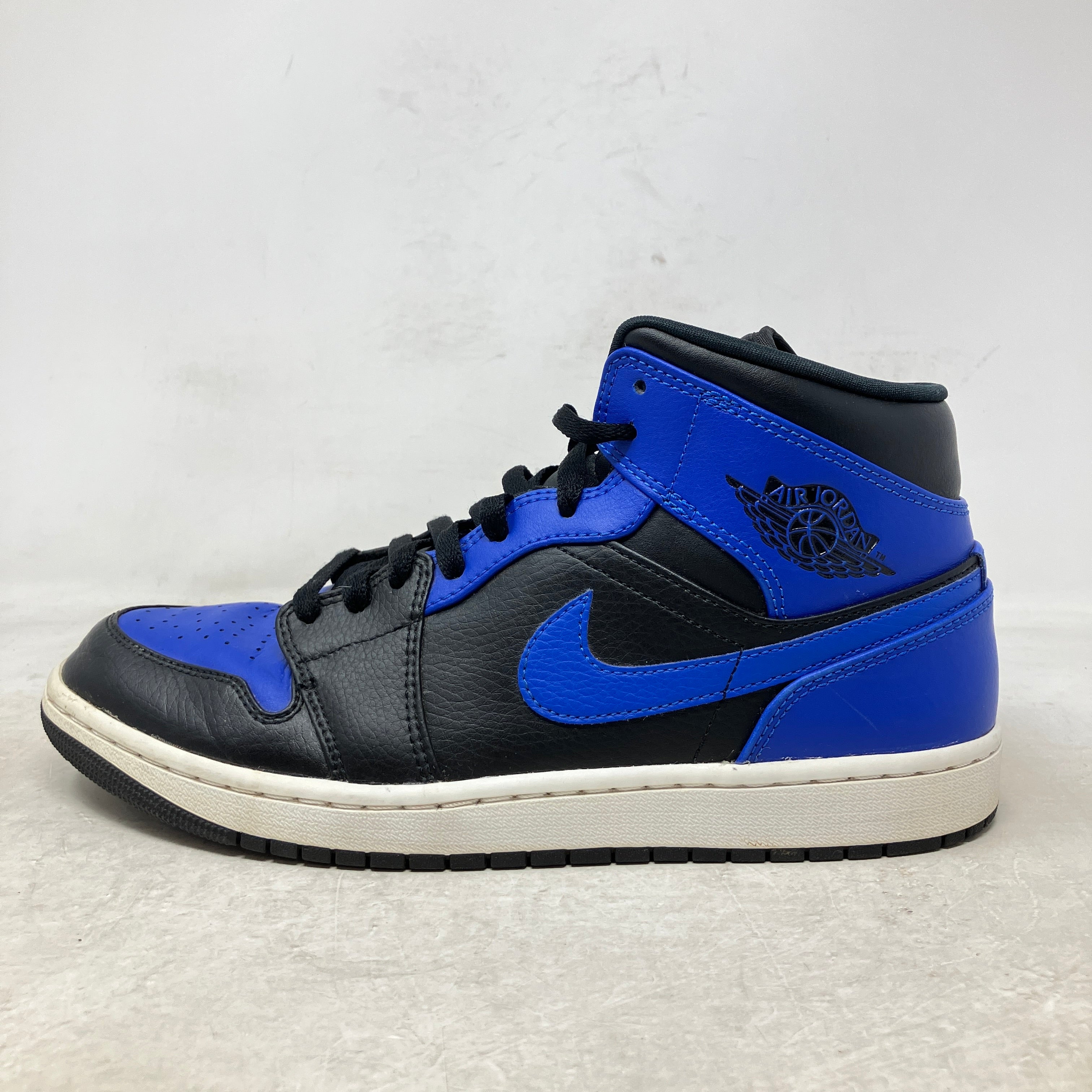 Jordan 1 Mid Hyper Royal Tumbled Leather