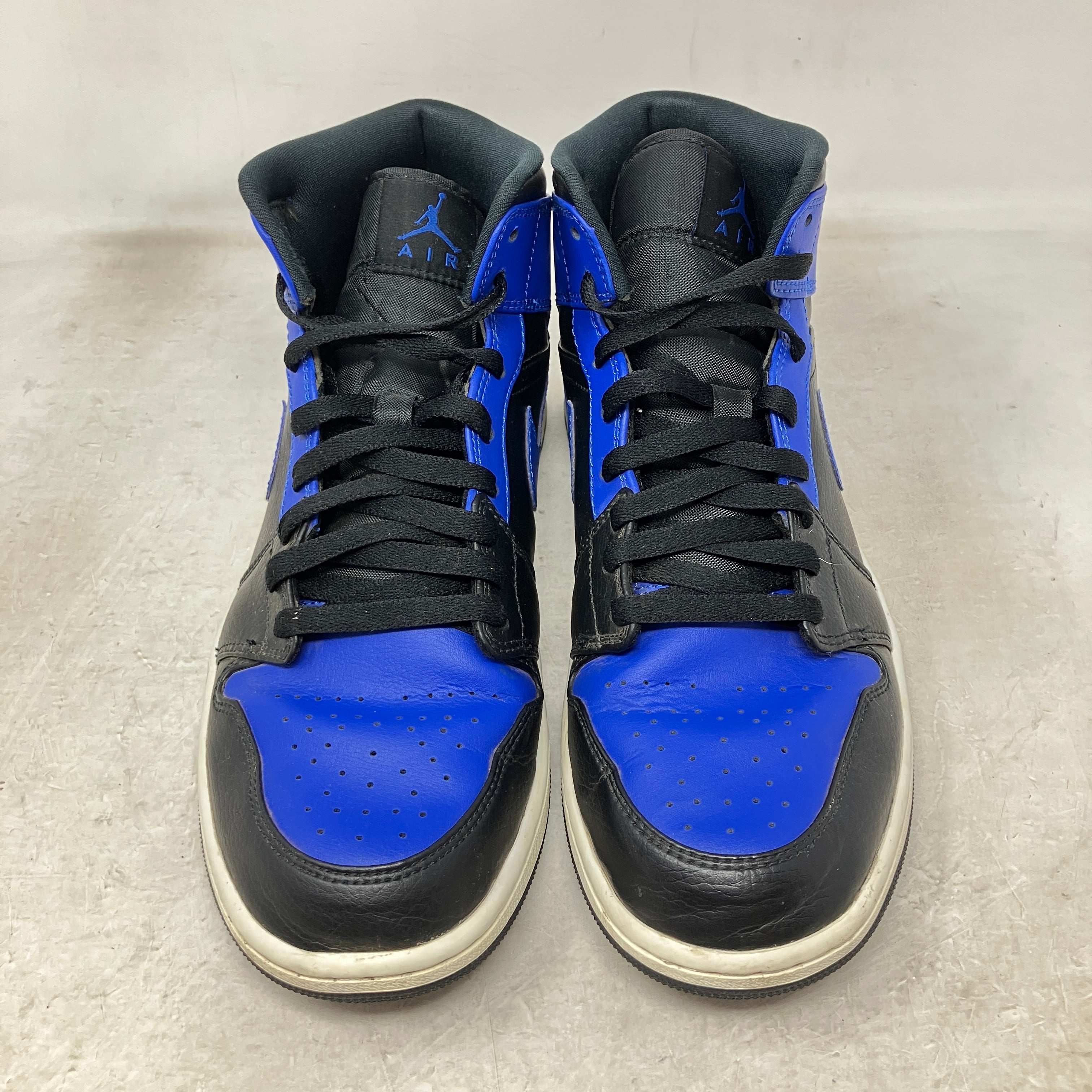 Jordan 1 Mid Hyper Royal Tumbled Leather