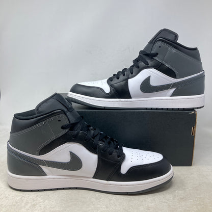 Jordan 1 Mid Black White Iron Grey
