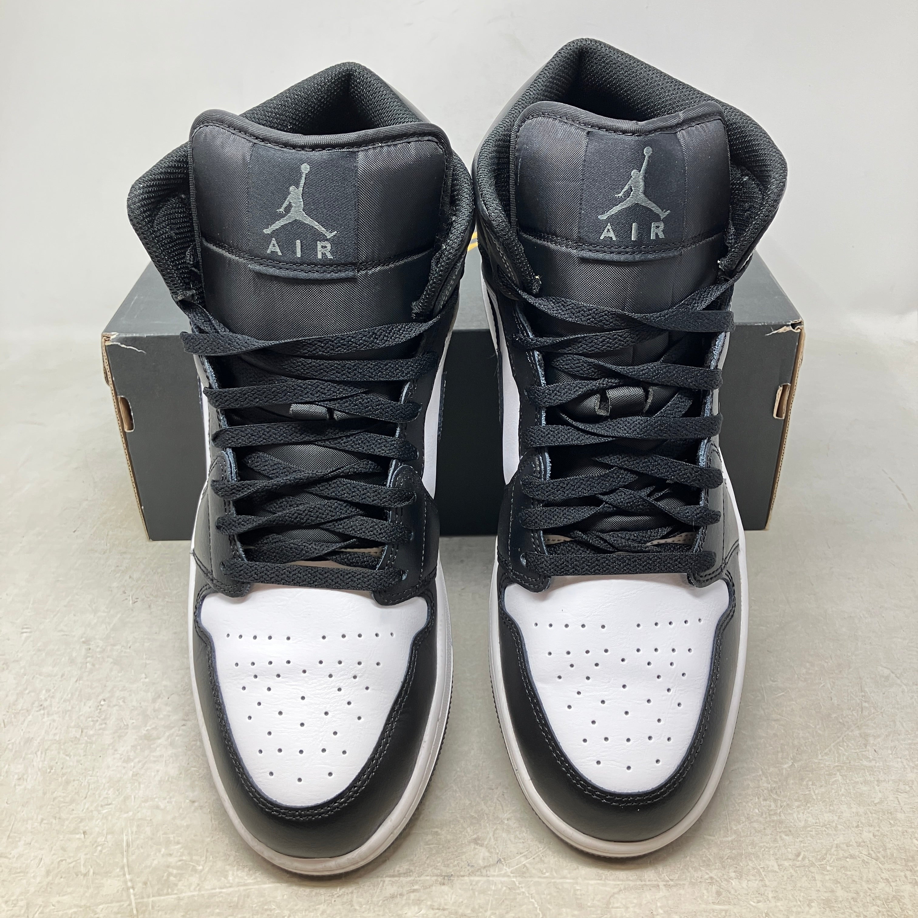 Jordan 1 Mid Black White Iron Grey