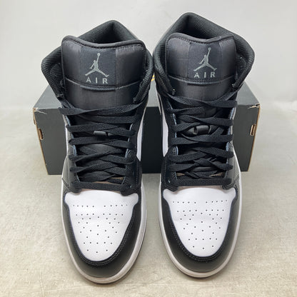 Jordan 1 Mid Black White Iron Grey