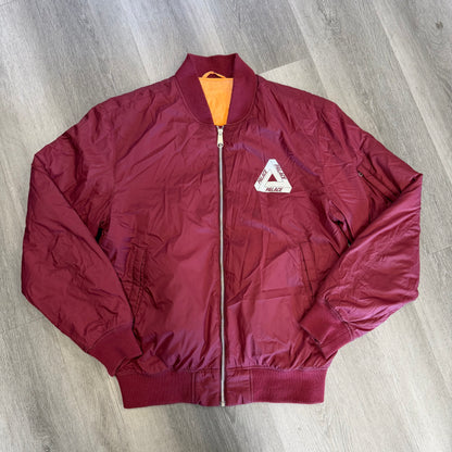 Palace Skateboards Bomber Jacket Tri Ferg Burgundy