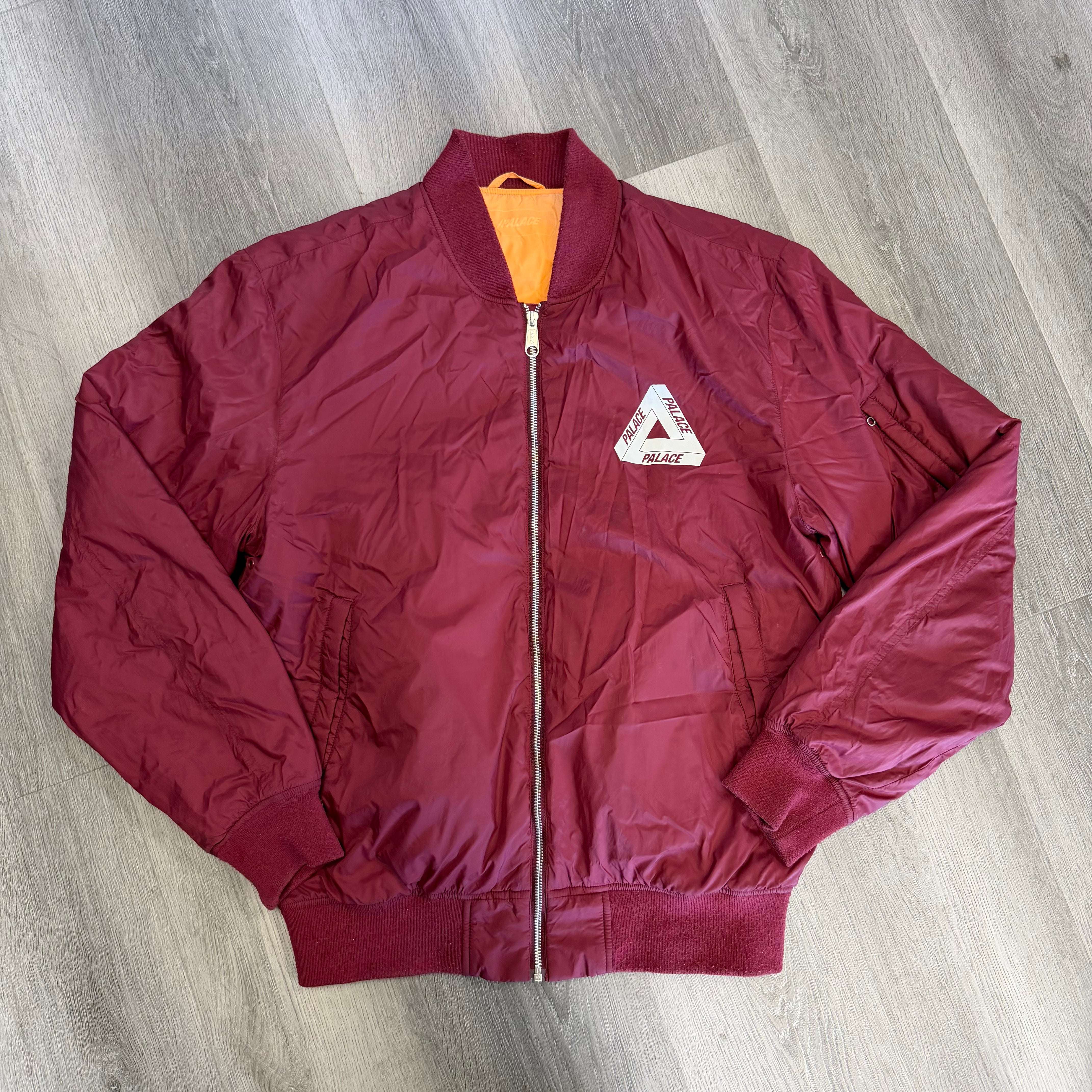 Palace Skateboards Bomber Jacket Tri Ferg Burgundy
