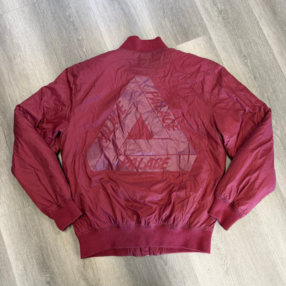 Palace Skateboards Bomber Jacket Tri Ferg Burgundy