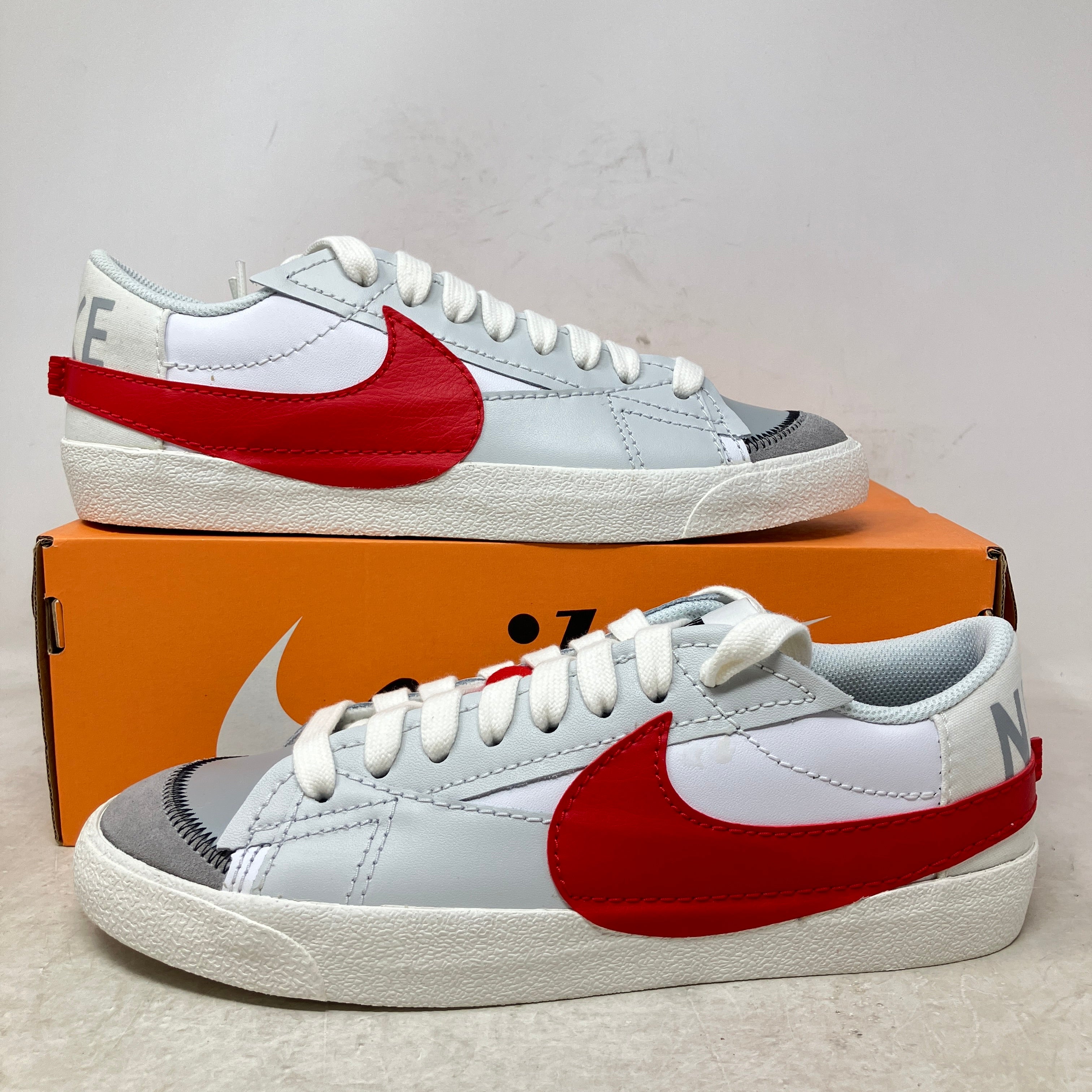 Nike Blazer Low 77 Jumbo White Photon Dust Light Smoke Grey University Red