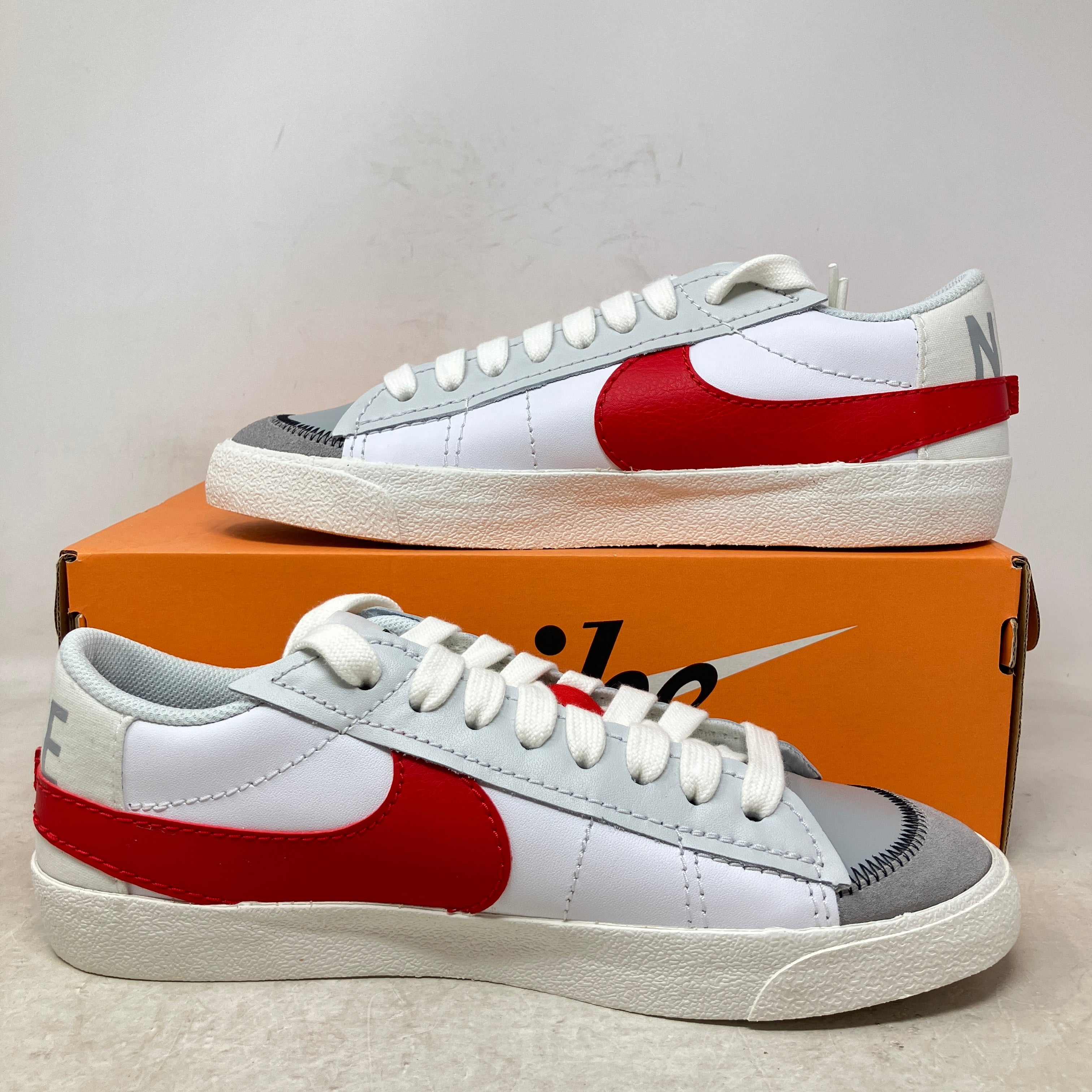Nike Blazer Low 77 Jumbo White Photon Dust Light Smoke Grey University Red