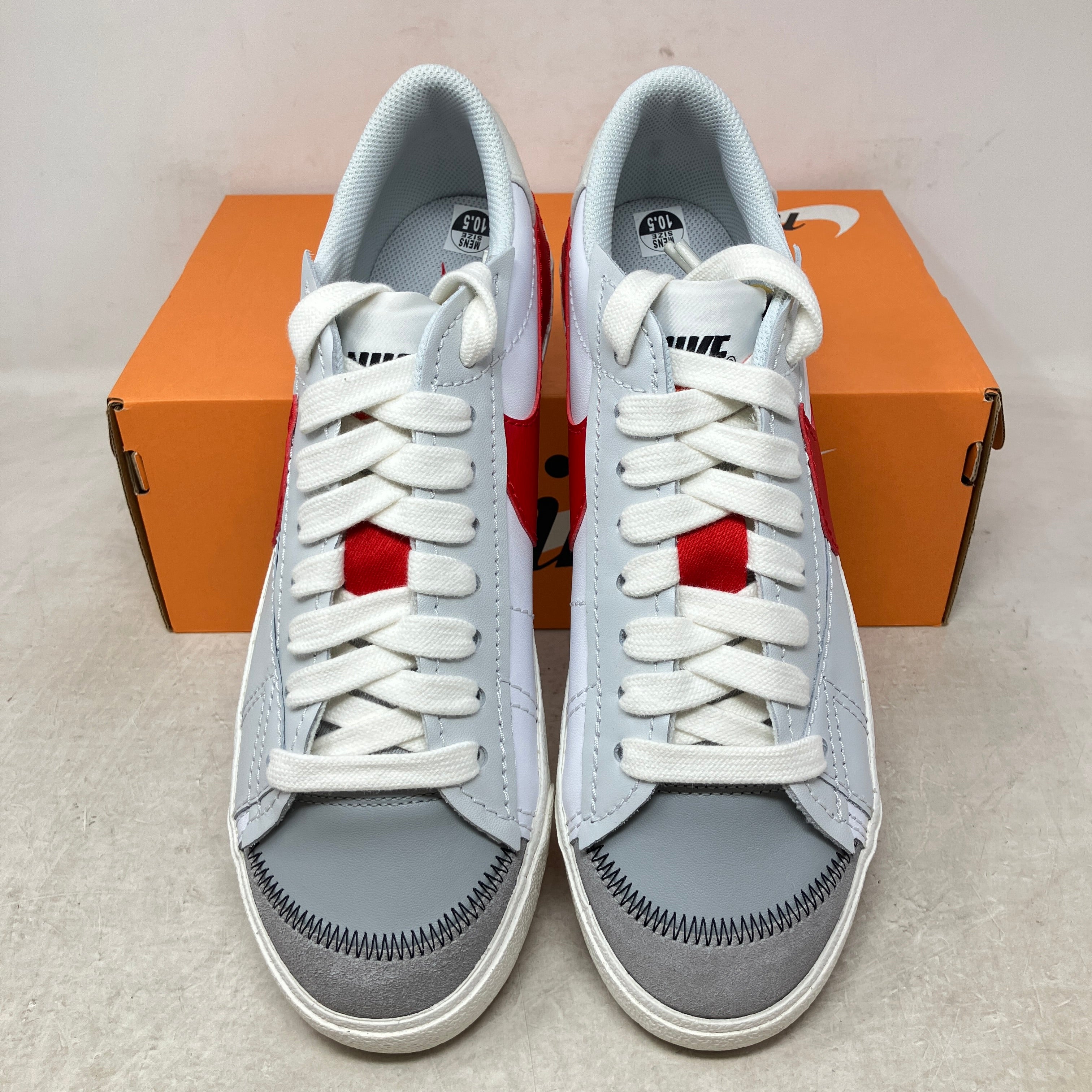 Nike Blazer Low 77 Jumbo White Photon Dust Light Smoke Grey University Red