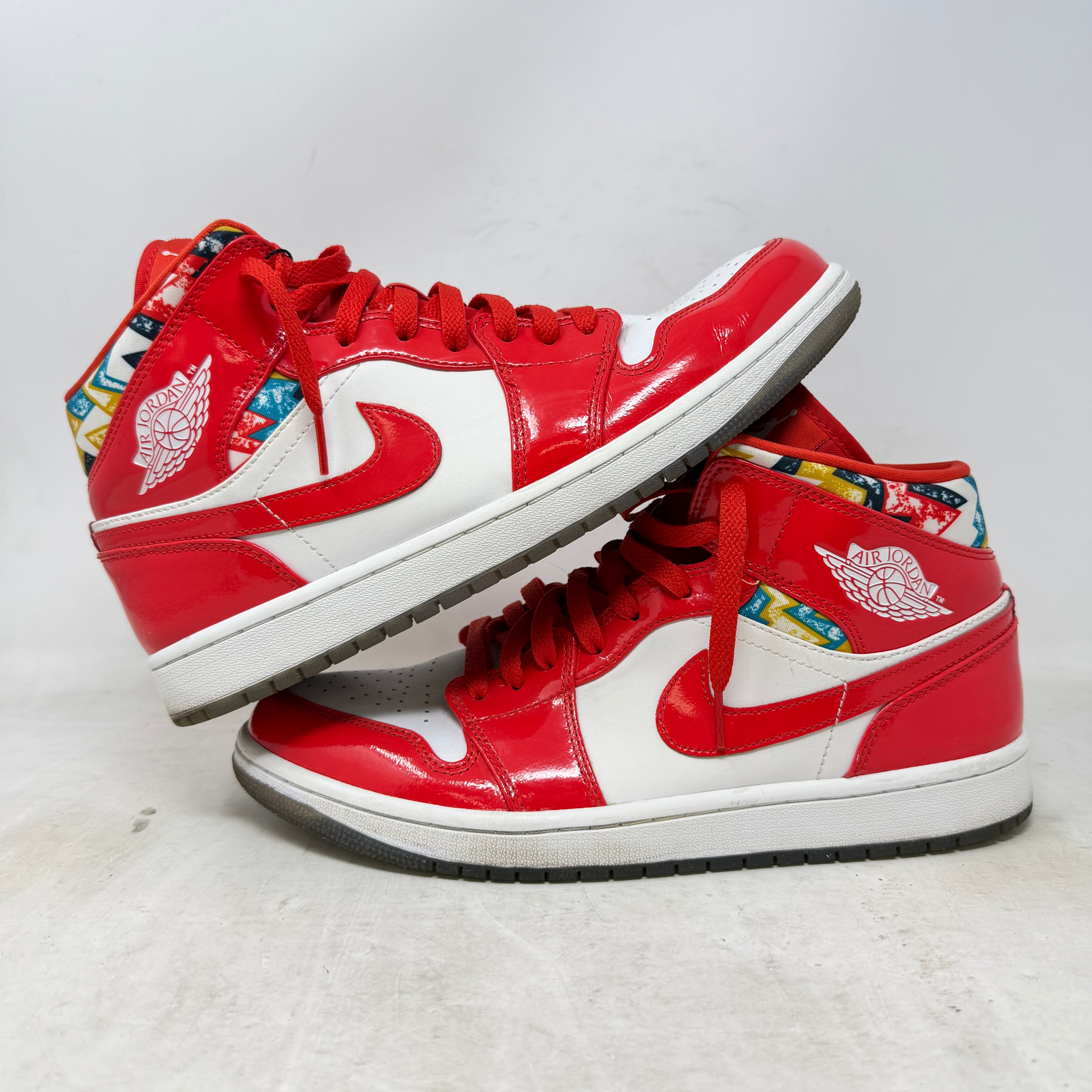 Jordan 1 Mid Barcelona Sweater Red Patent