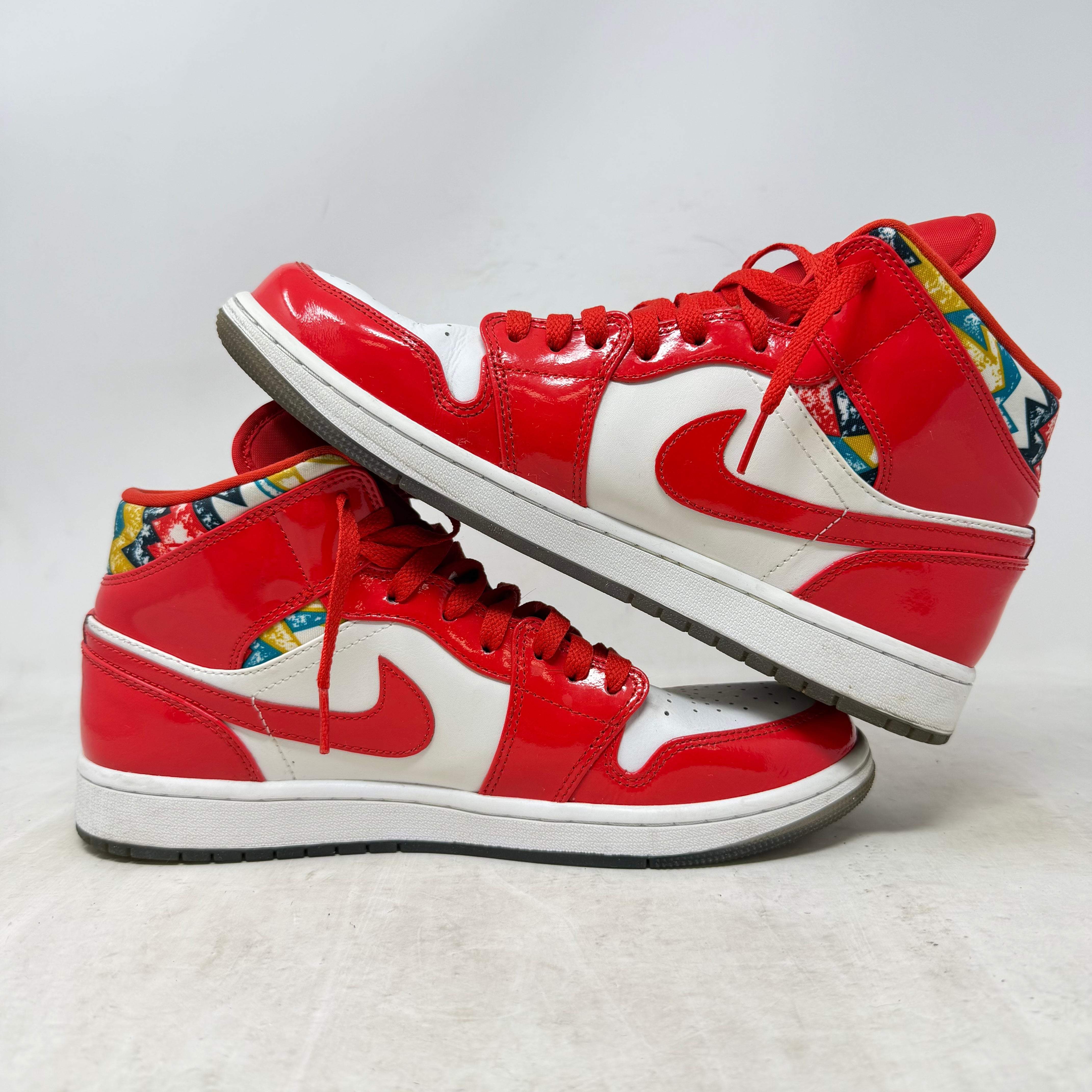Jordan 1 Mid Barcelona Sweater Red Patent