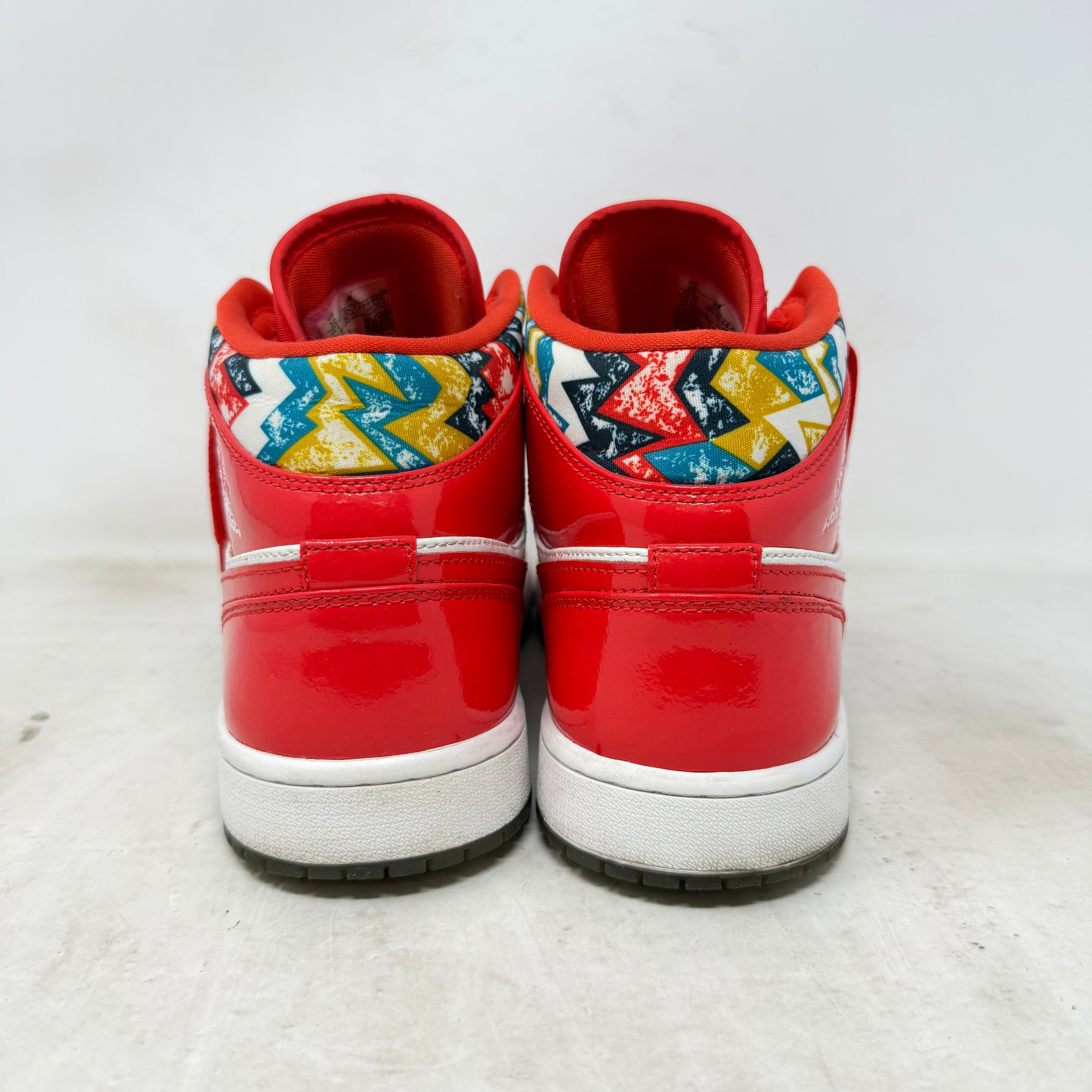 Jordan 1 Mid Barcelona Sweater Red Patent