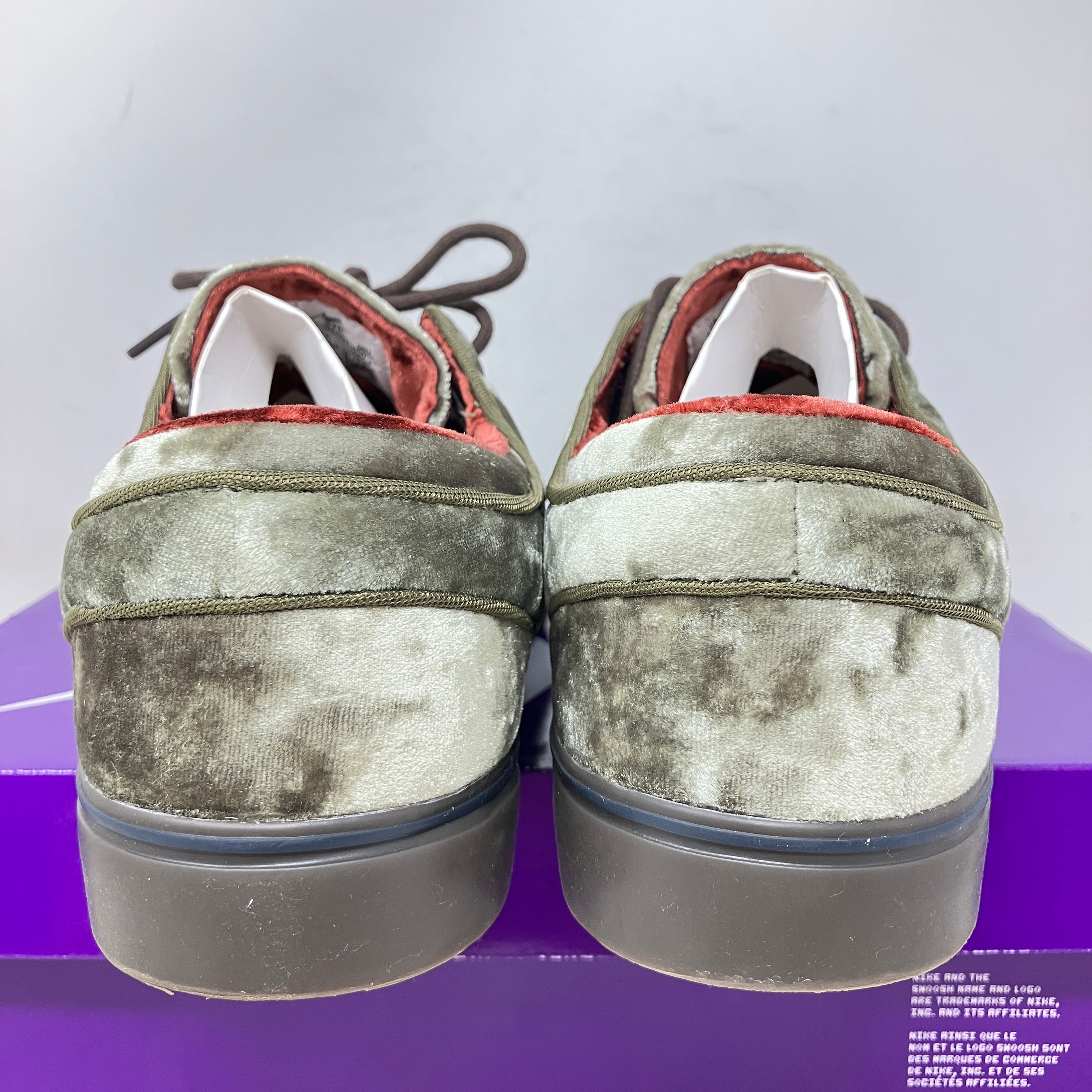 Nike SB Zoom Janoski OG+ SE Medium Olive Baroque Brown Dark Team Red Velvet Brown