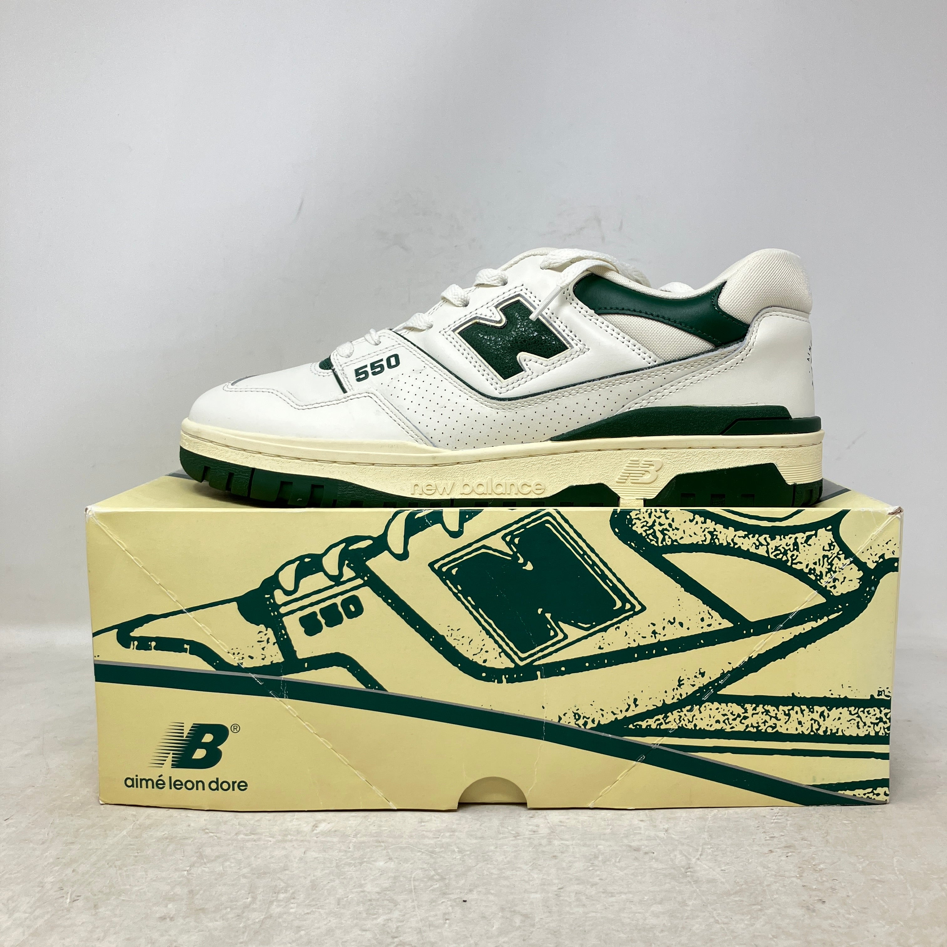 New Balance 550 Aime Leon Dore White Green