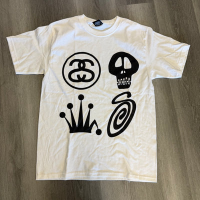 Stussy 4 Multi Icon Tee White