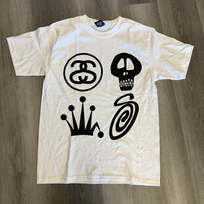 Stussy 4 Multi Icon Tee White