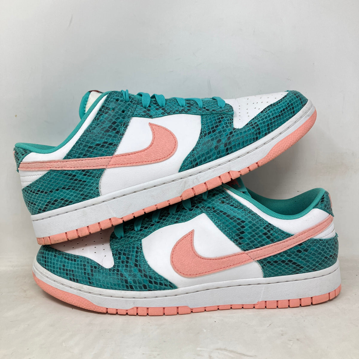 Nike Dunk Low Snakeskin Washed Teal Bleached Coral