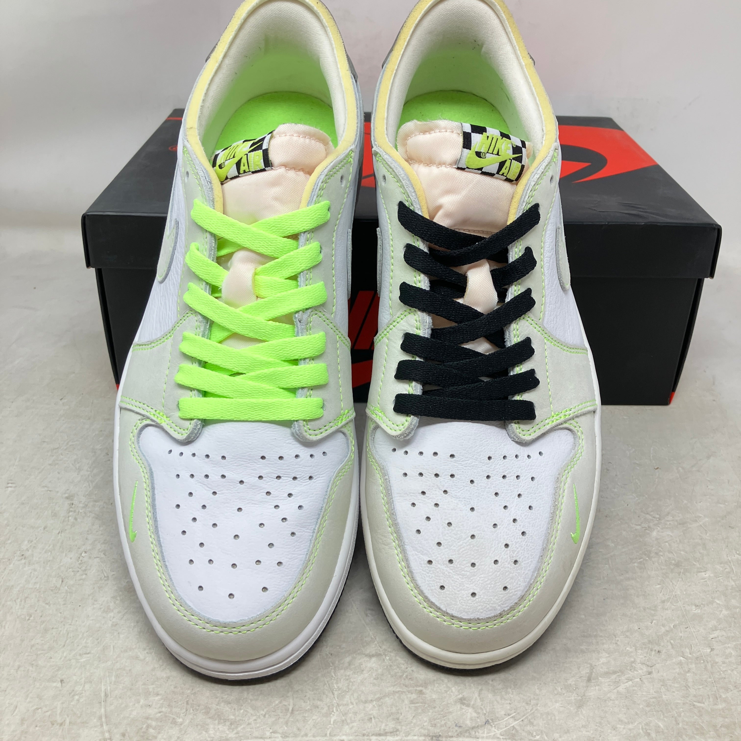 Jordan 1 Retro Low White Ghost Green Black