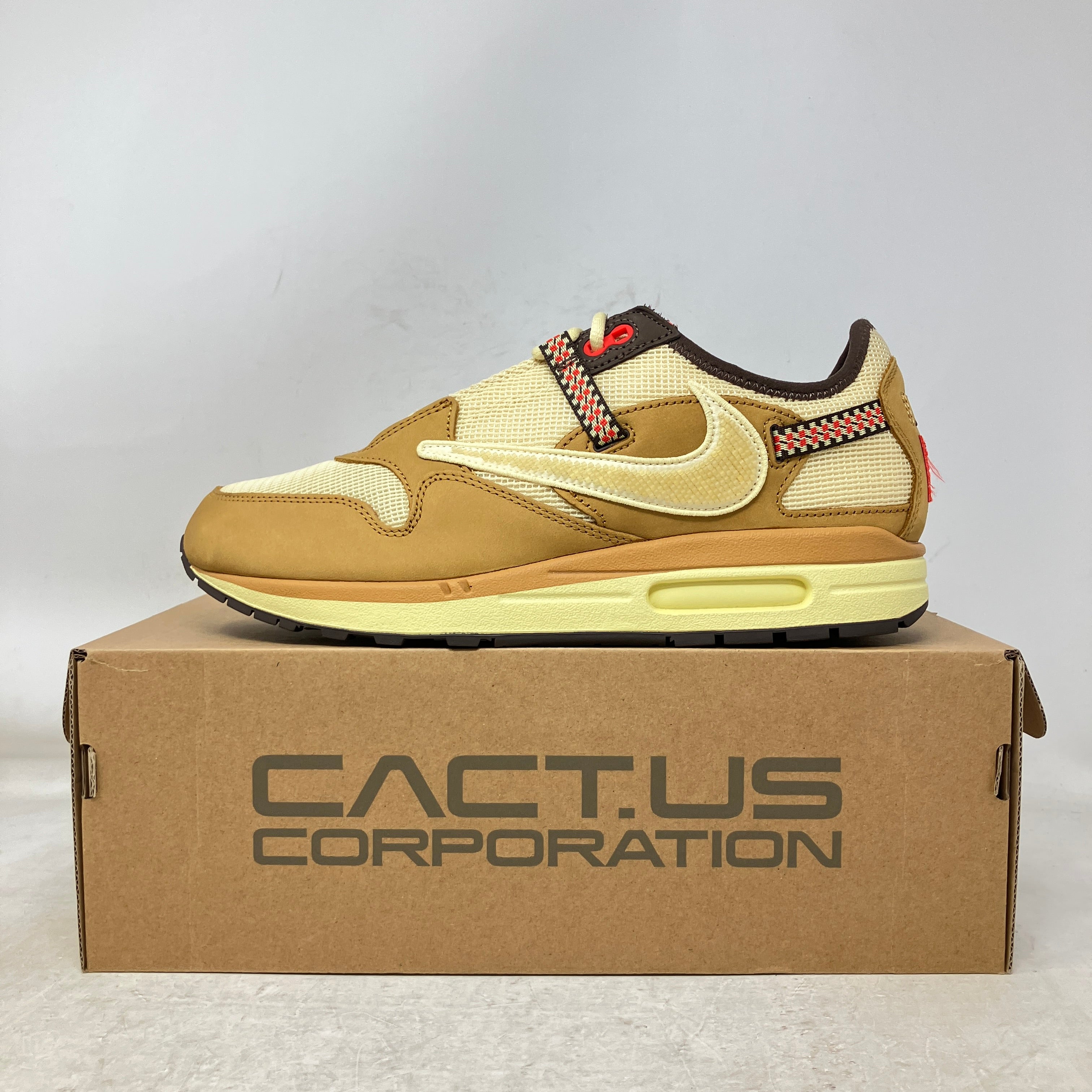 Nike Air Max 1 Travis Scott Cactus Jack Wheat Lemon Drop