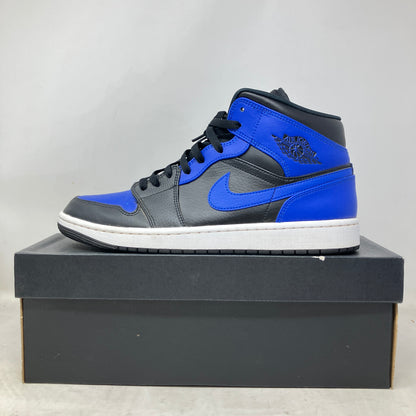 Jordan 1 Mid Hyper Royal Tumbled Leather